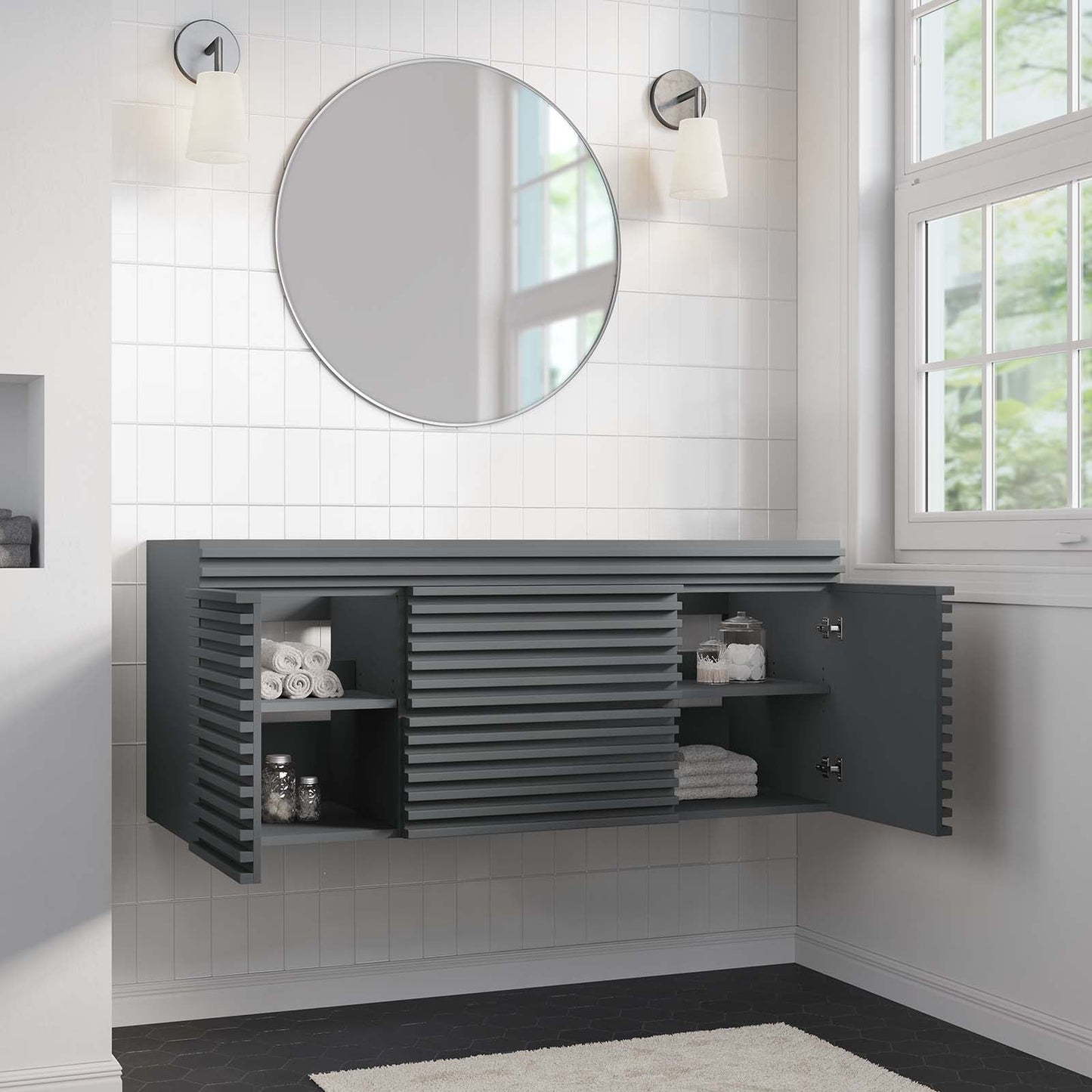 Render 48" Single Sink Compatible (Not Included) Bathroom Vanity Cabinet by Modway