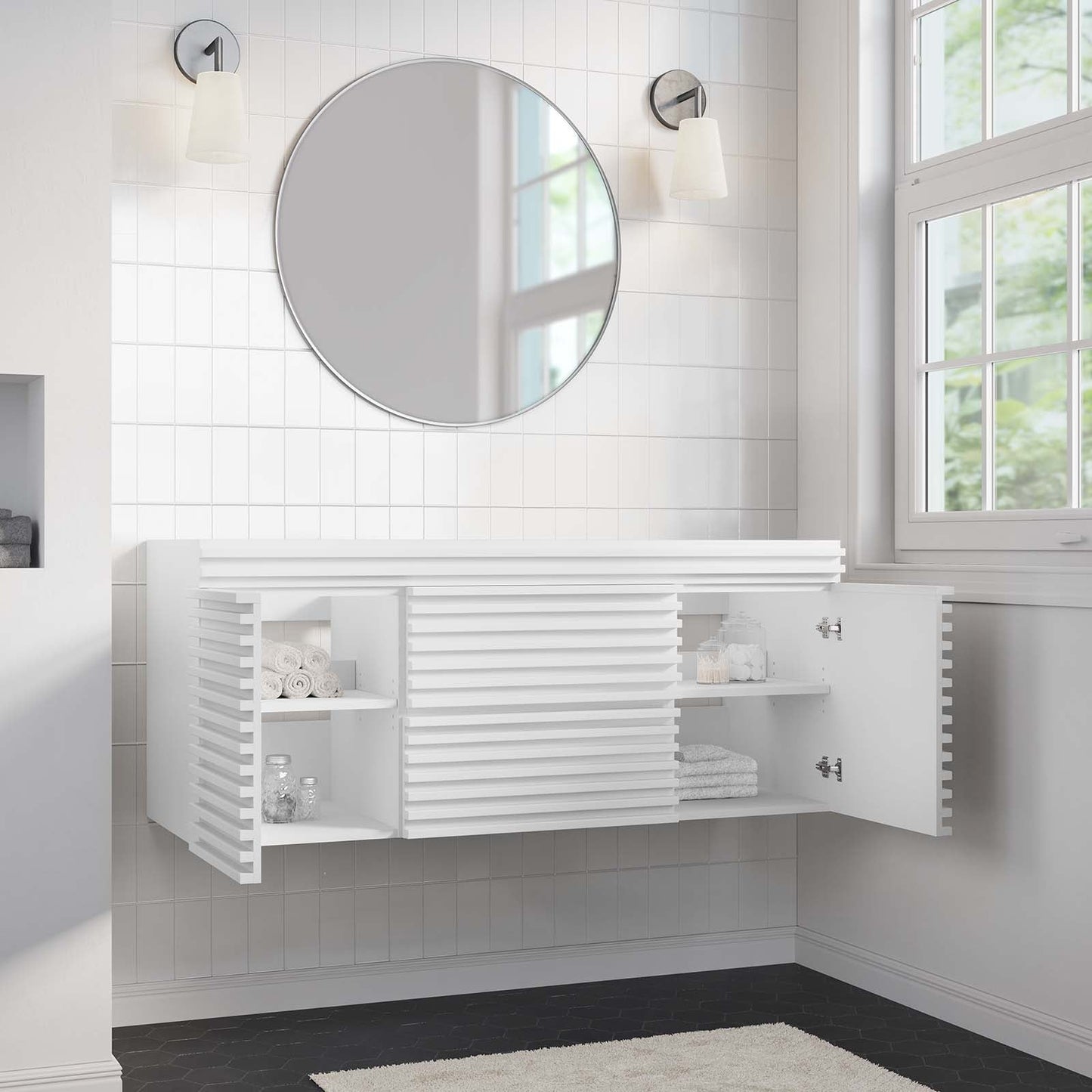 Render 48" Single Sink Compatible (Not Included) Bathroom Vanity Cabinet by Modway