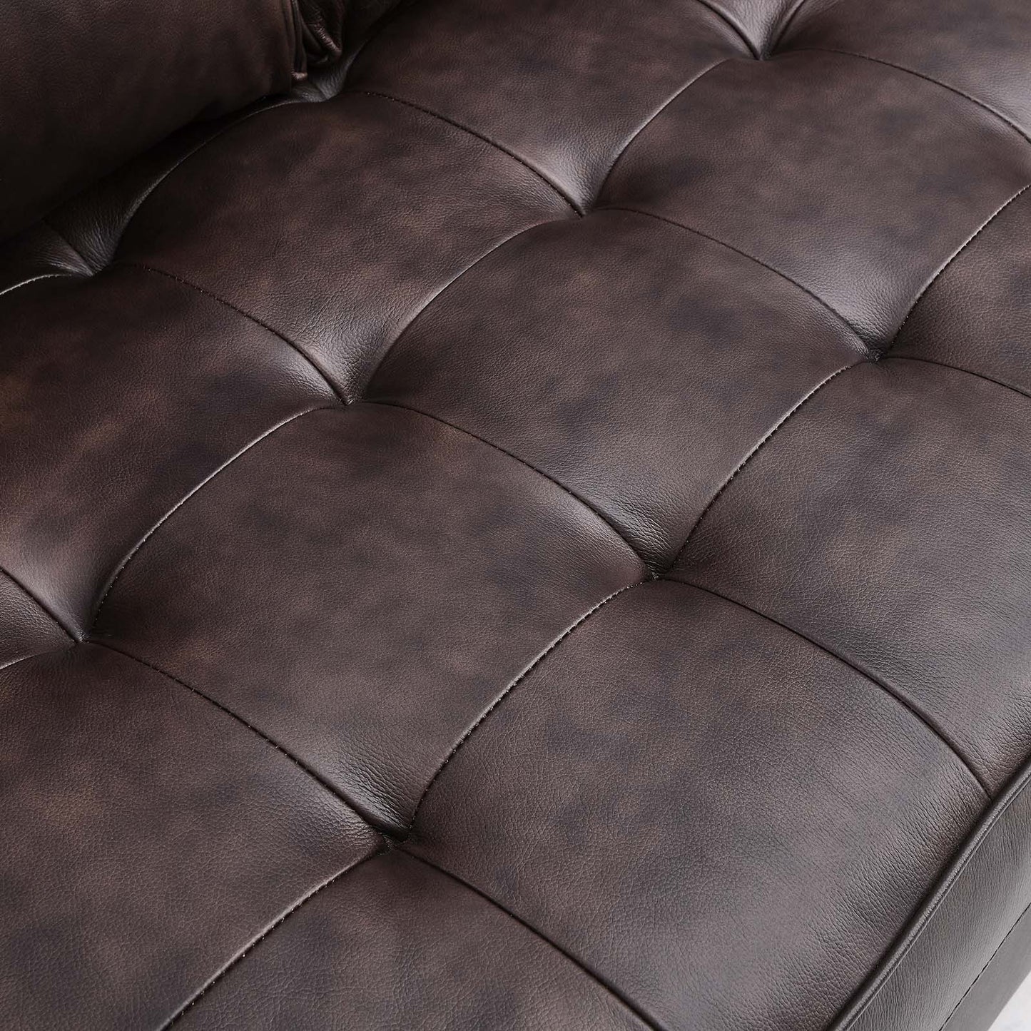 Valour Leather Loveseat by Modway