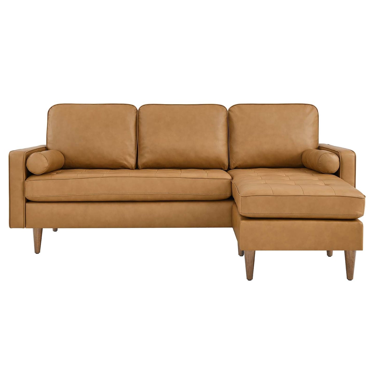 Valour 78" Leather Apartment Sectional Sofa by Modway