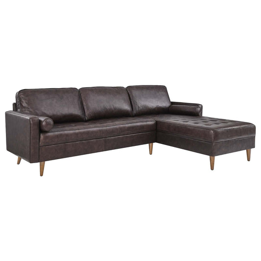 Valour 98" Leather Sectional Sofa by Modway