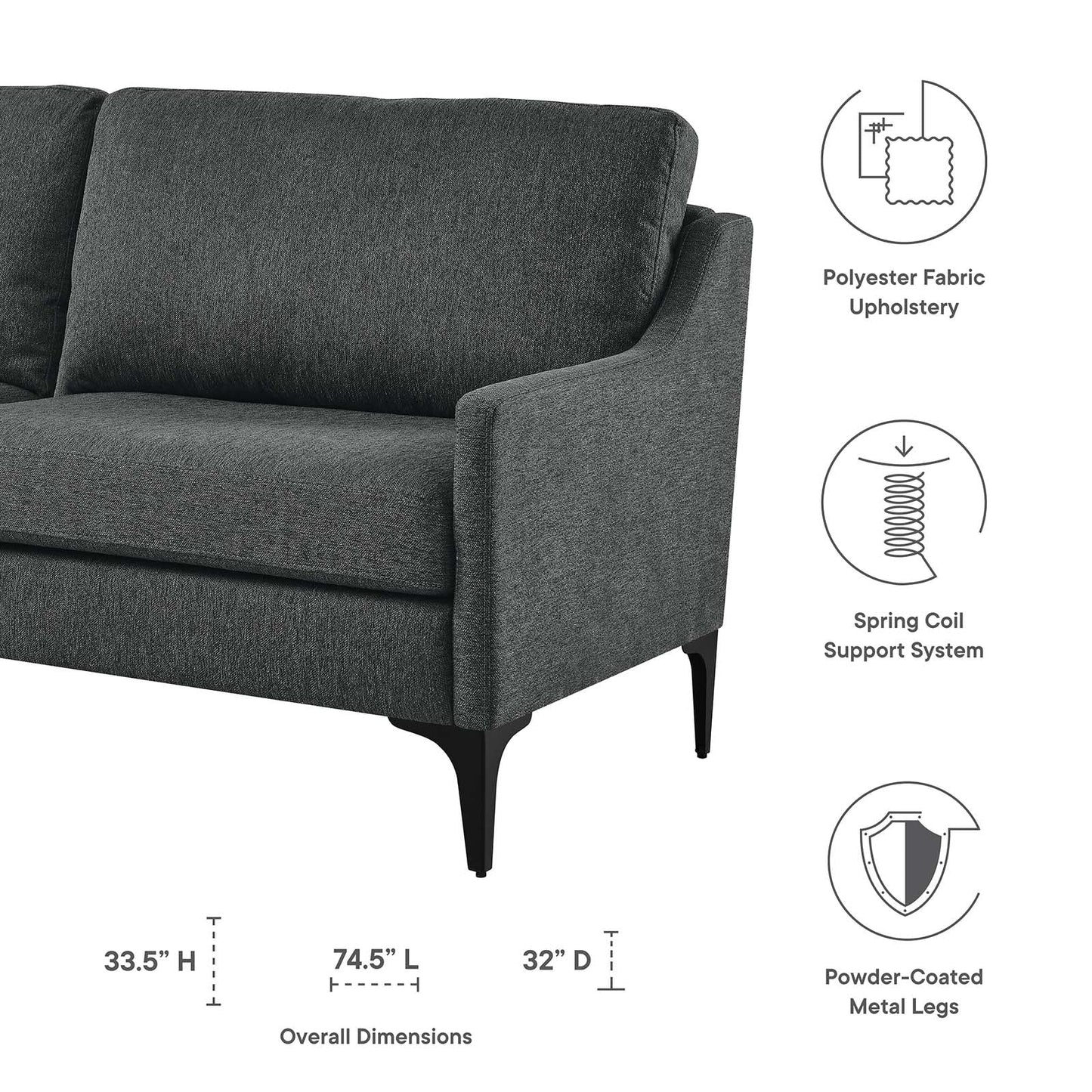 Corland Upholstered Fabric Sofa by Modway