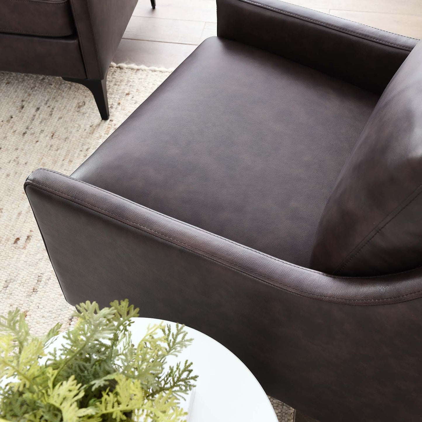 Corland Leather Armchair by Modway