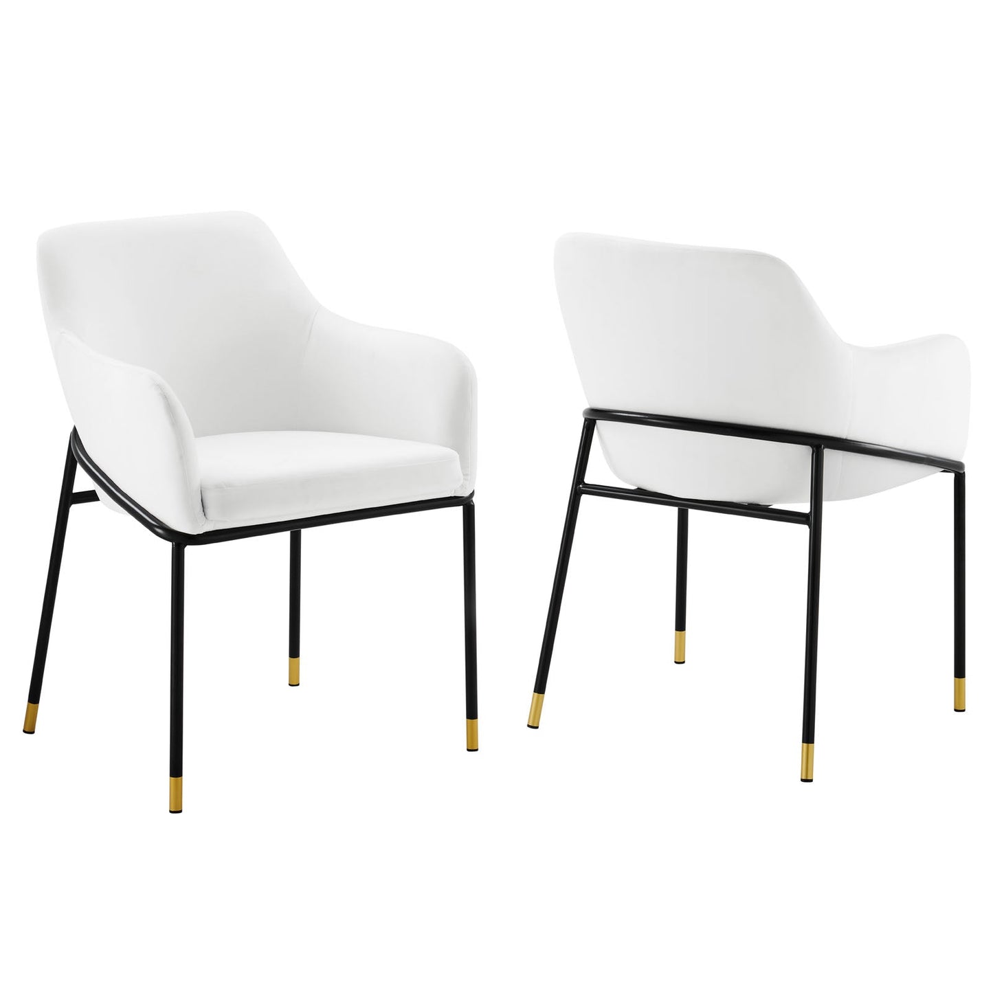 Jovi Performance Velvet Dining Armchair Set of 2 by Modway
