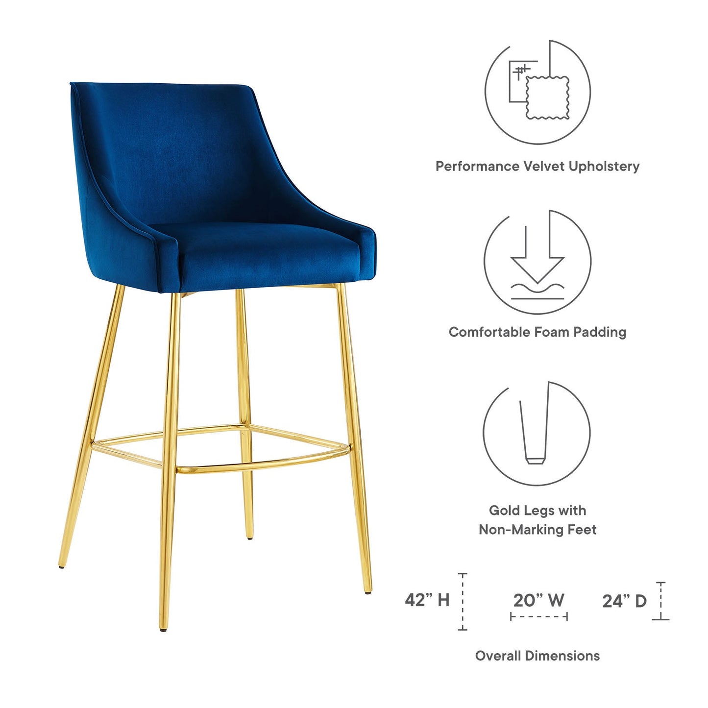 Discern Bar Stools Set of 2 by Modway