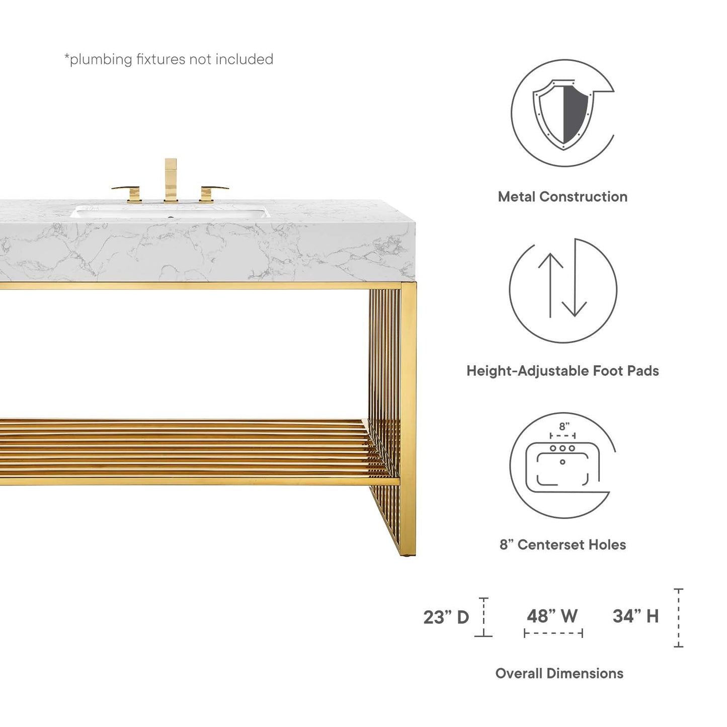 Gridiron 48" Bathroom Vanity by Modway