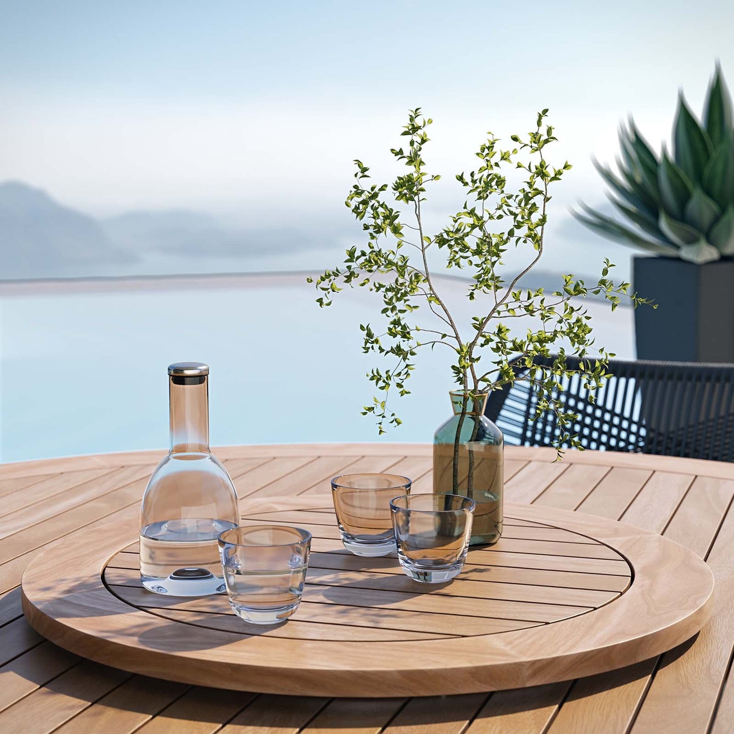 Wellspring 5-Piece Outdoor Patio Teak Wood Dining Set by Modway