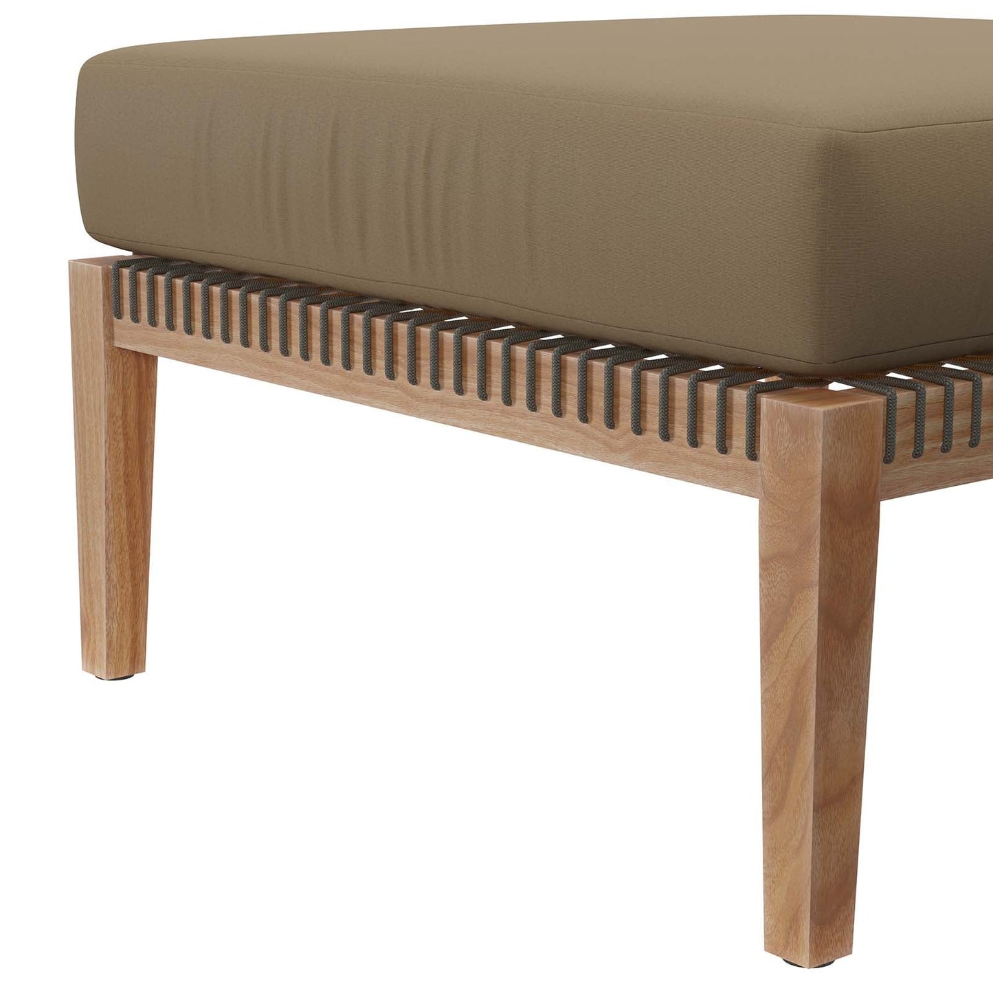 Clearwater 4-Piece Outdoor Patio Teak Wood Sectional Sofa by Modway