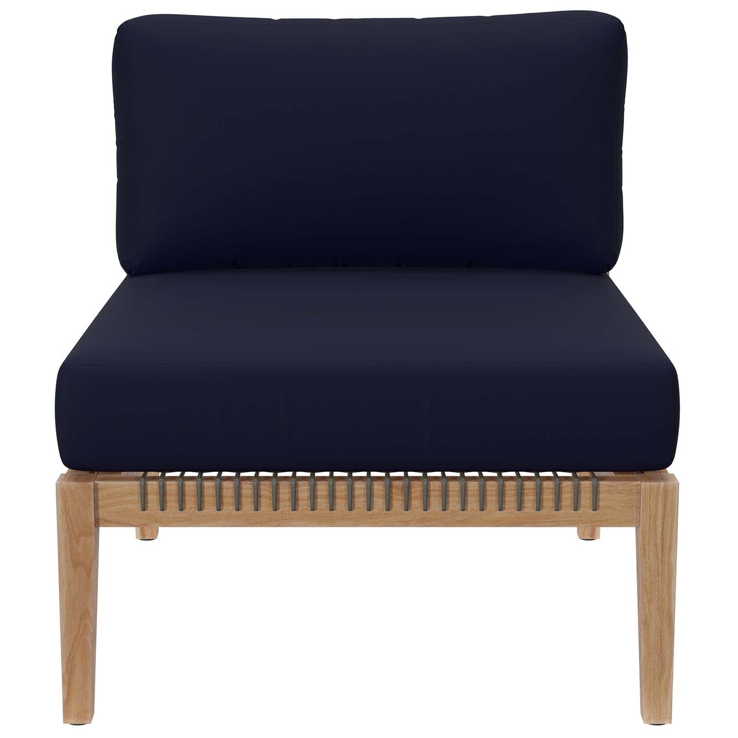 Clearwater 4-Piece Outdoor Patio Teak Wood Sectional Sofa by Modway