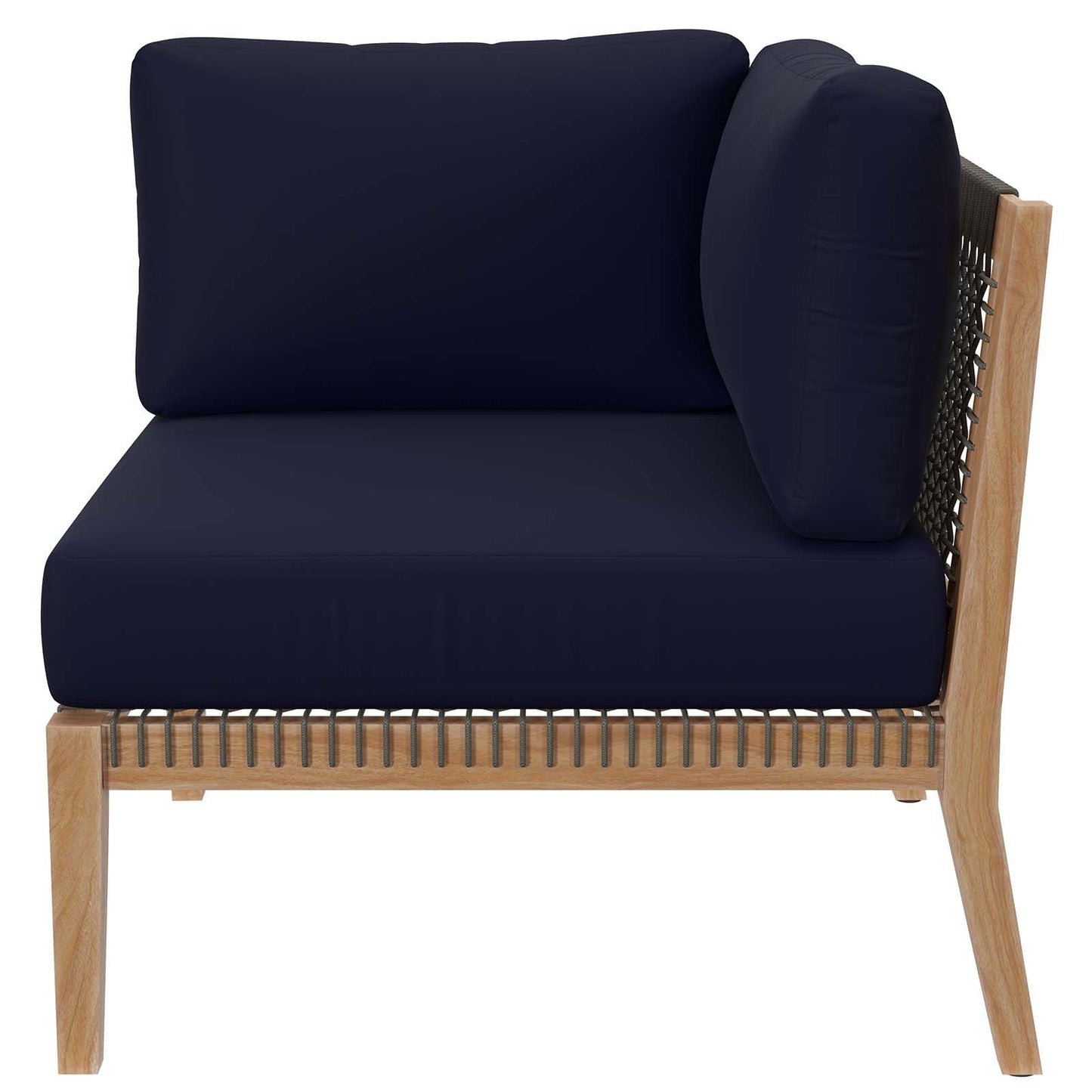 Clearwater 4-Piece Outdoor Patio Teak Wood Sectional Sofa by Modway
