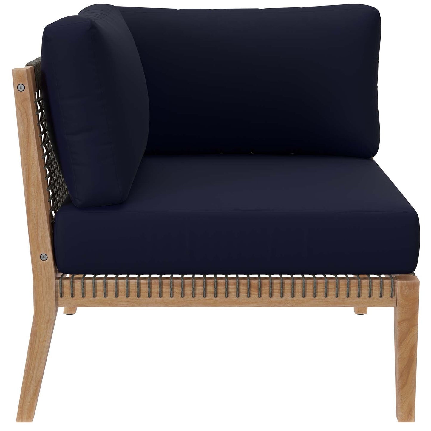 Clearwater 4-Piece Outdoor Patio Teak Wood Sectional Sofa by Modway