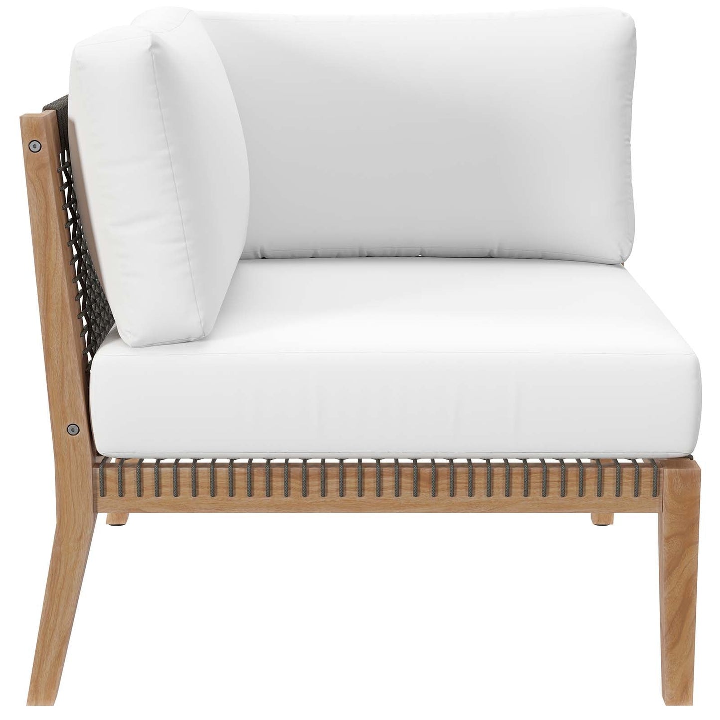 Clearwater 4-Piece Outdoor Patio Teak Wood Sectional Sofa by Modway