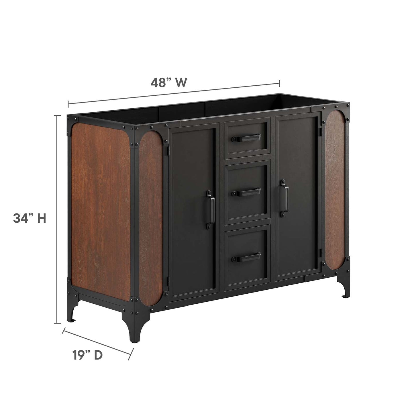 Steamforge 48" Bathroom Vanity Cabinet (Sink Basin Not Included) by Modway