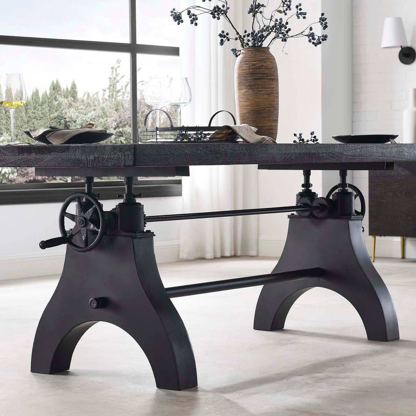 Genuine 96" Crank Adjustable Height Dining and Conference Table by Modway