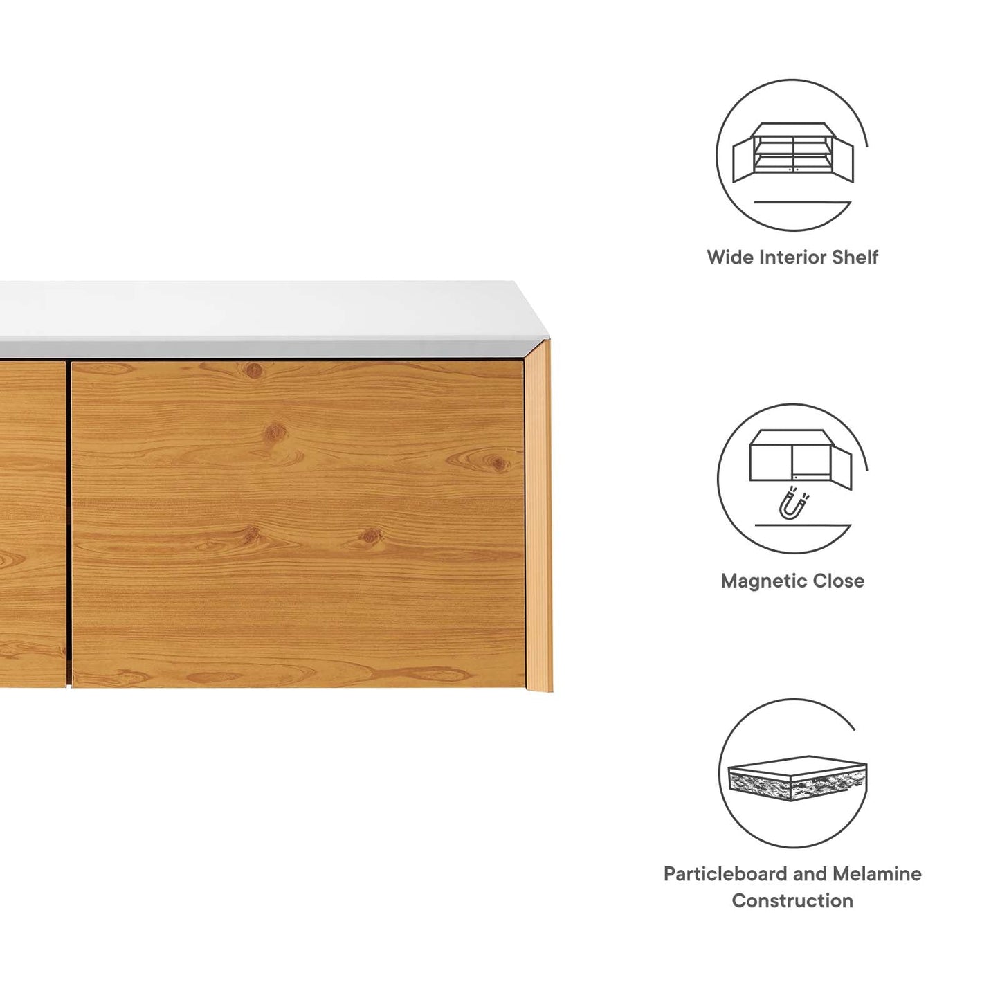 Kinetic Wall-Mount Office Storage Cabinet by Modway
