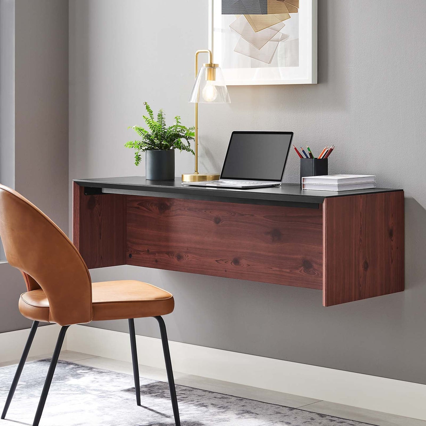Kinetic 49" Wall-Mount Office Desk by Modway
