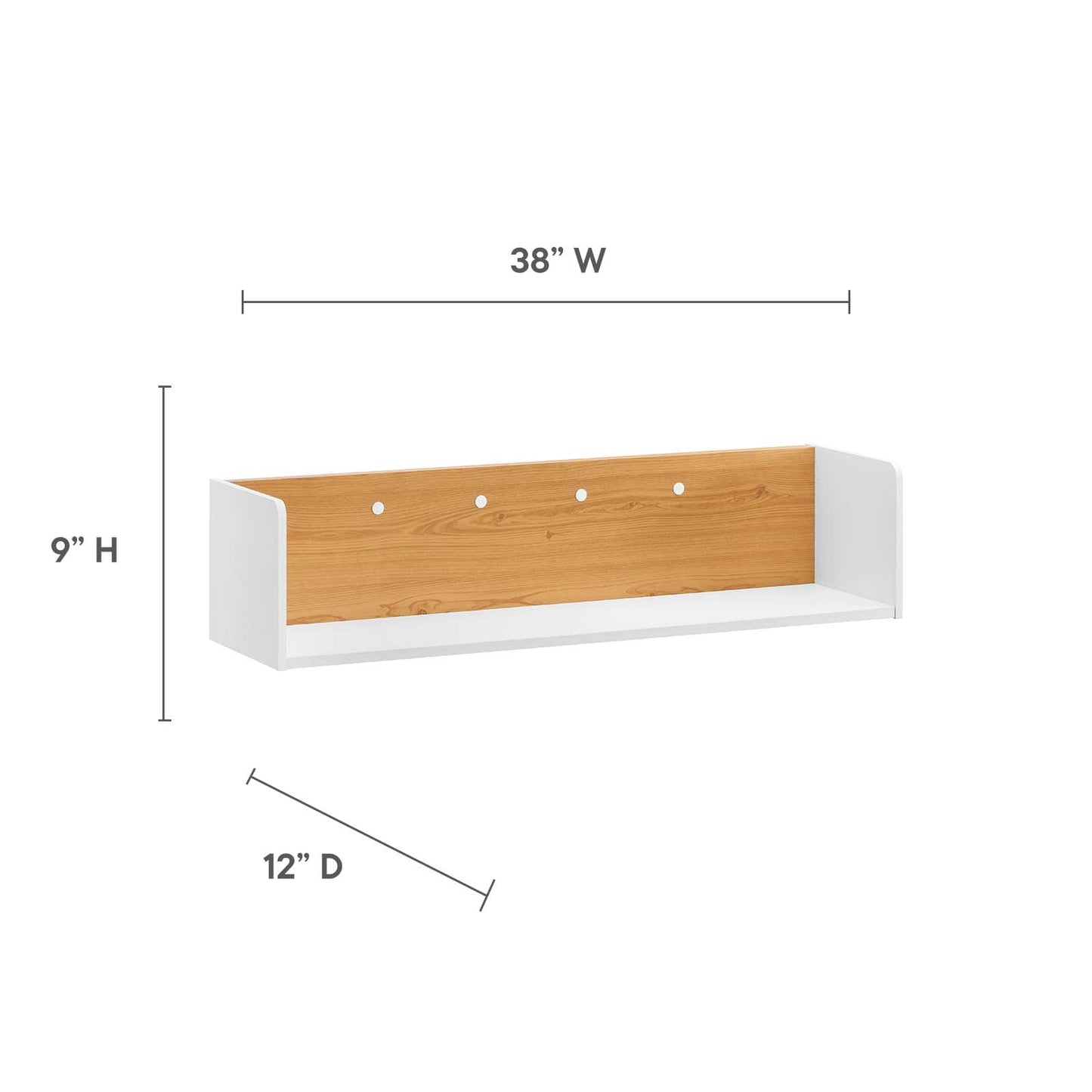 Kinetic Wall-Mount Shelf by Modway