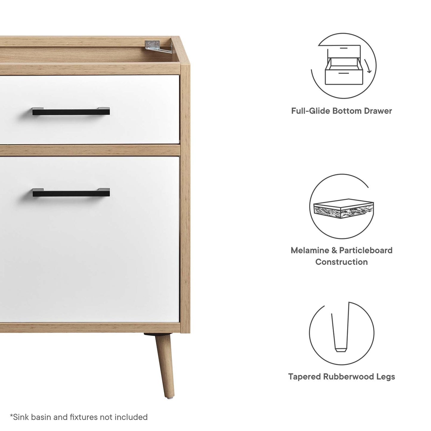 Maverick 24" Bathroom Vanity Cabinet Sink Basin Not Included by Modway