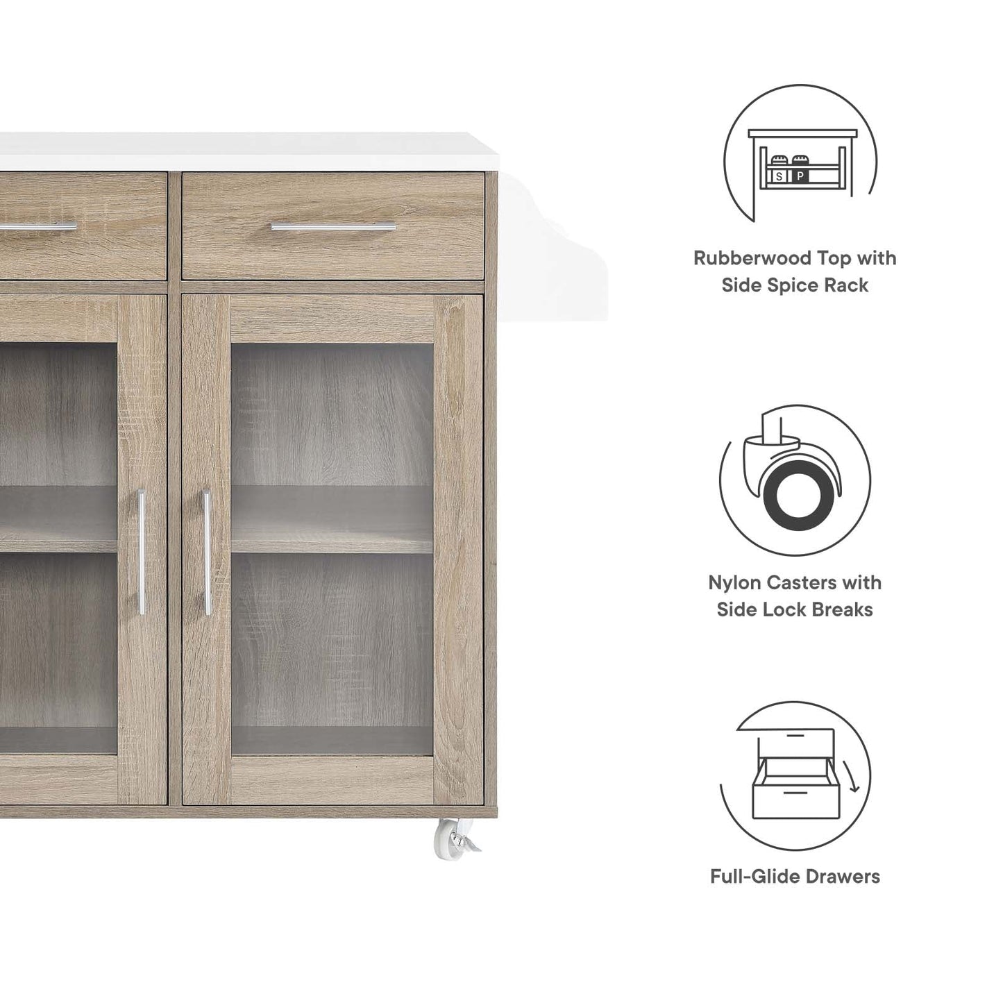 Cuisine Kitchen Cart by Modway
