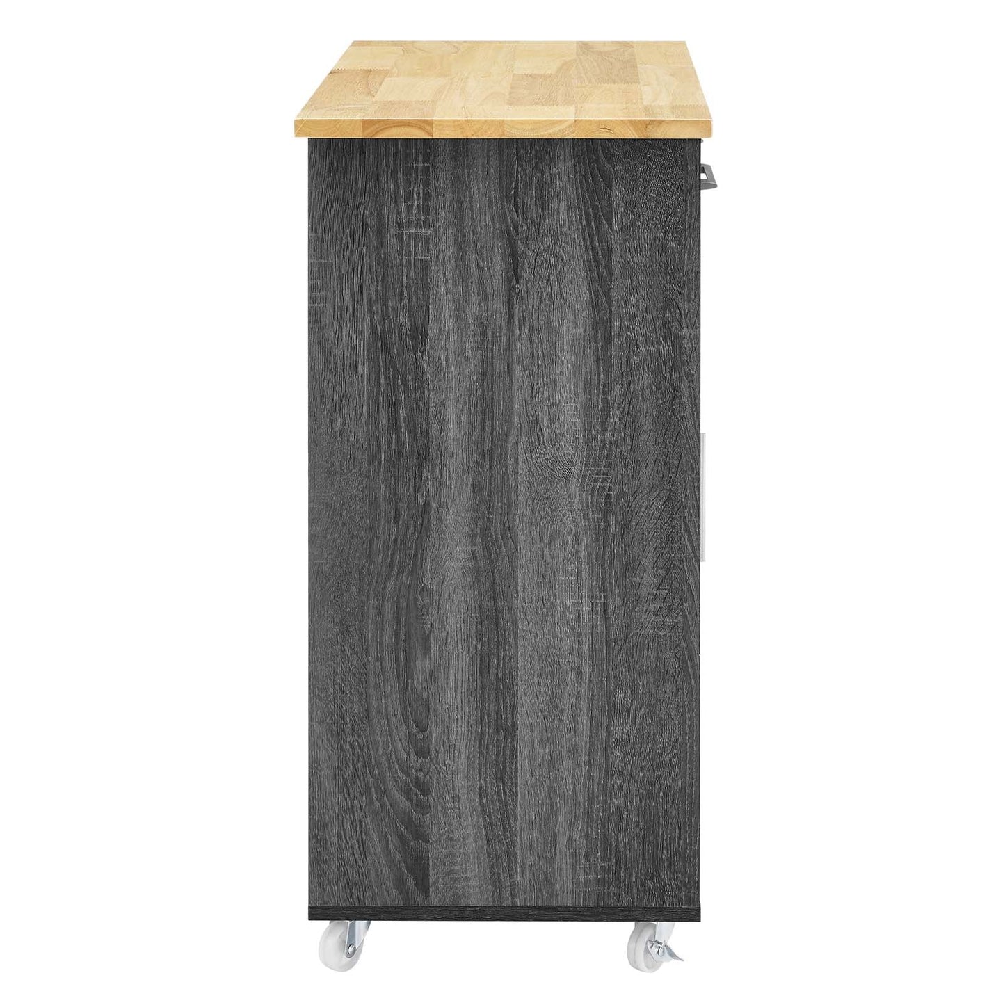 Culinary Kitchen Cart With Spice Rack by Modway