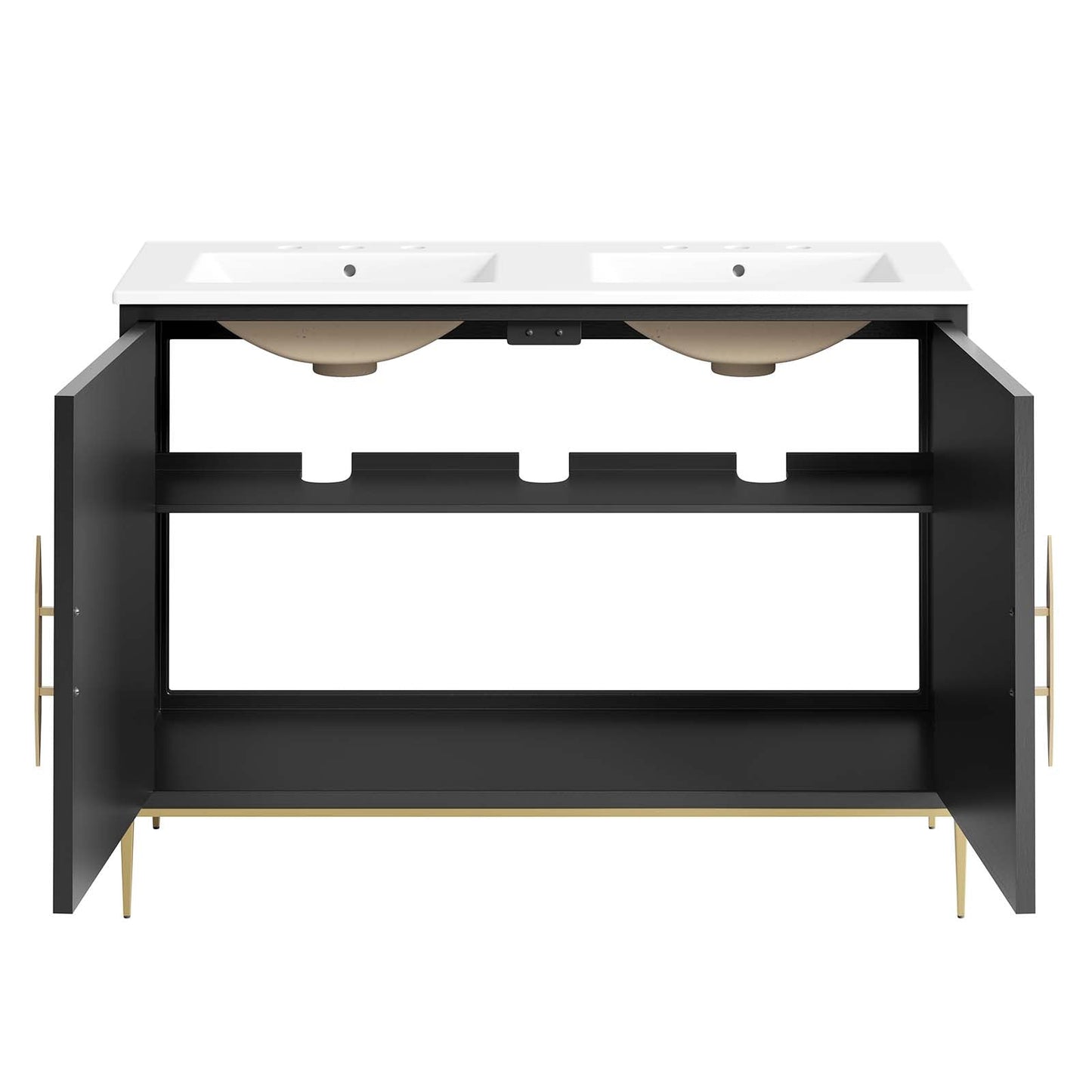 Awaken 48" Double Sink Bathroom Vanity by Modway