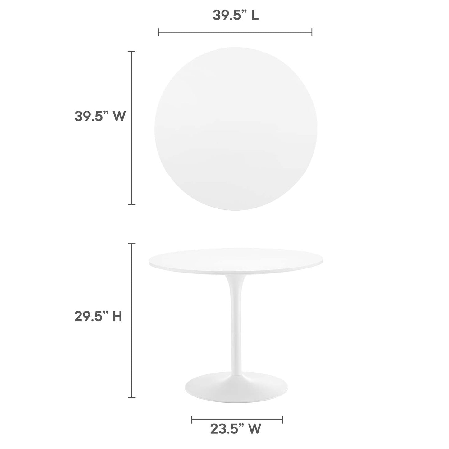 Pursuit 40" Dining Table by Modway