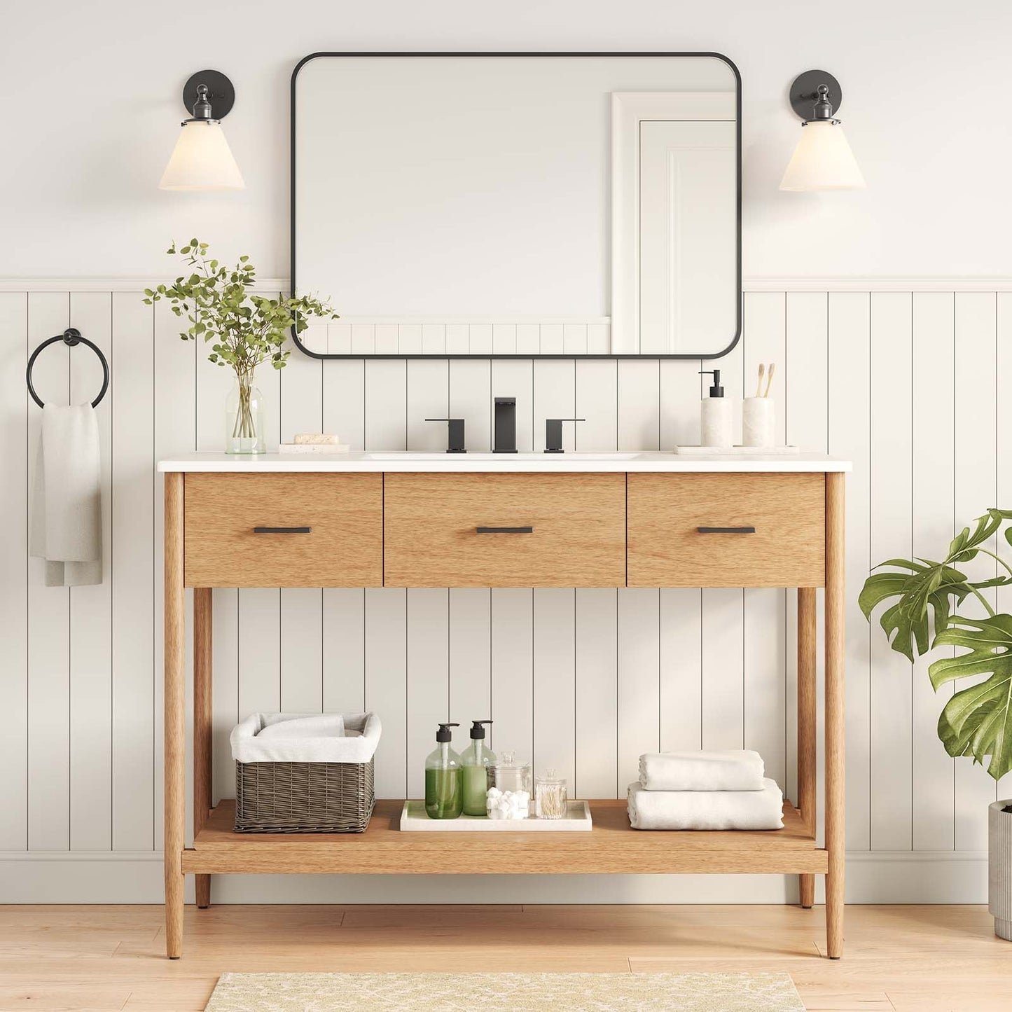 Zaire 48Ó Single Sink Compatible Bathroom Vanity Cabinet (Sink Basin Not Included) by Modway