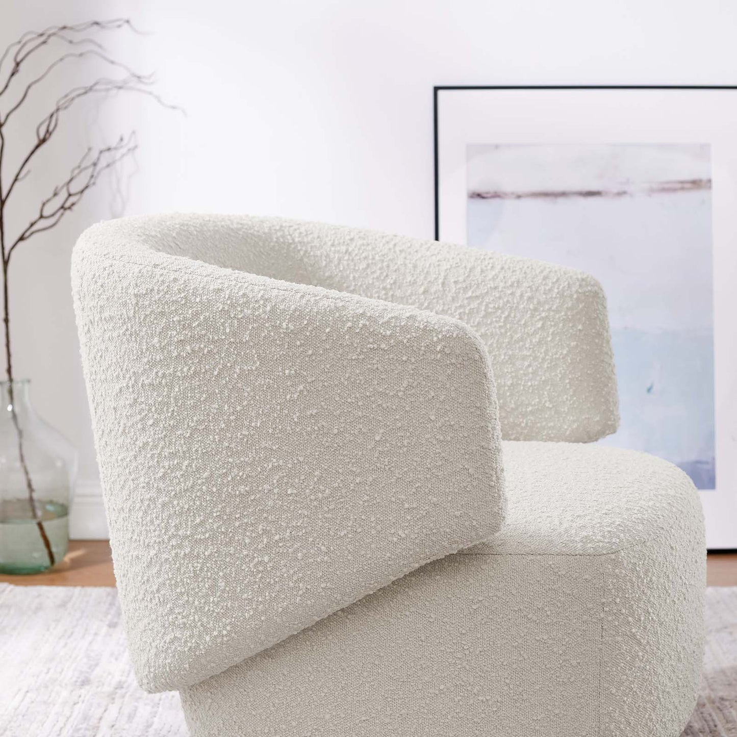 Celestia Boucle Fabric Swivel Chair by Modway