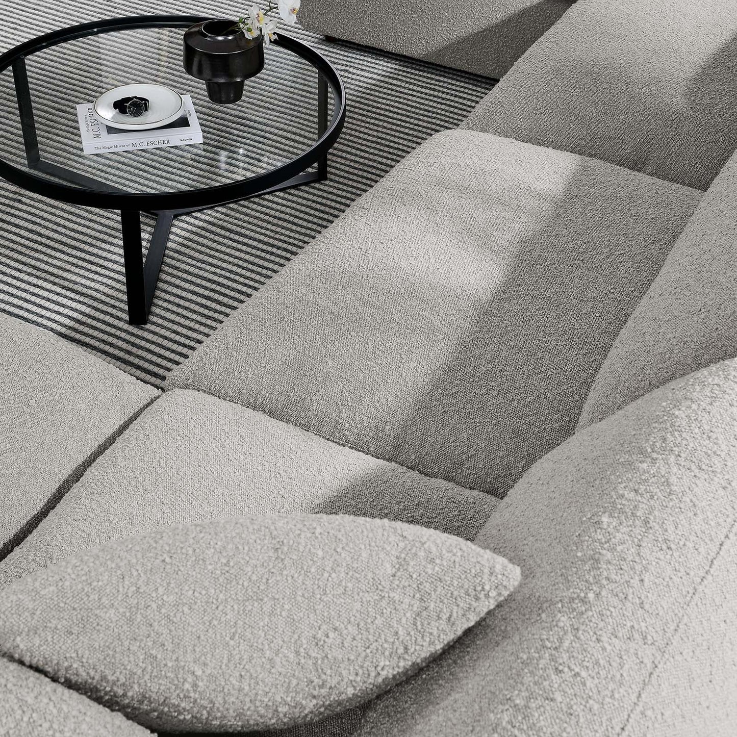Commix 6-Piece Down Filled Overstuffed Boucle Sectional Sofa by Modway