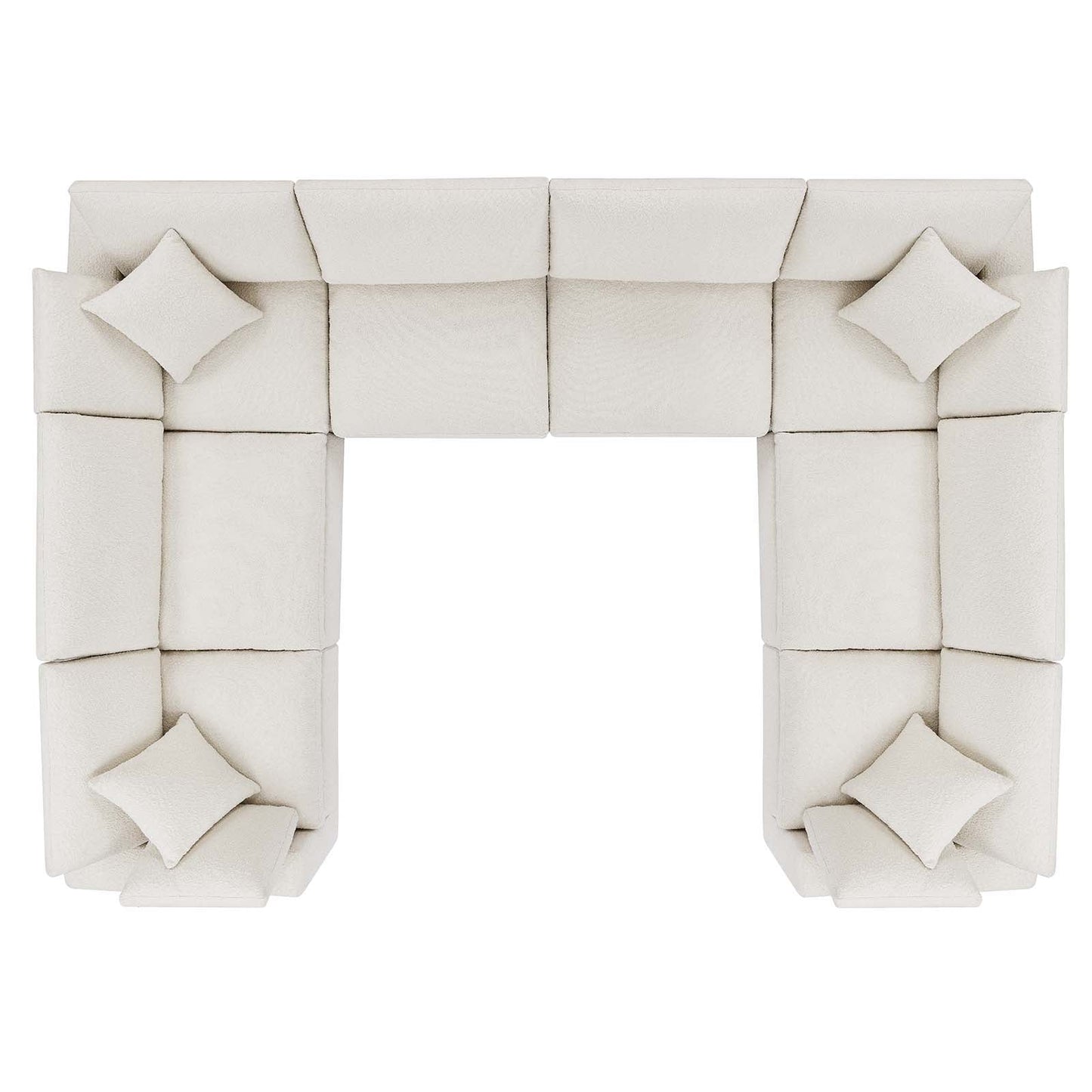 Commix 8-Piece Down Filled Overstuffed Boucle Fabric Sectional Sofa by Modway