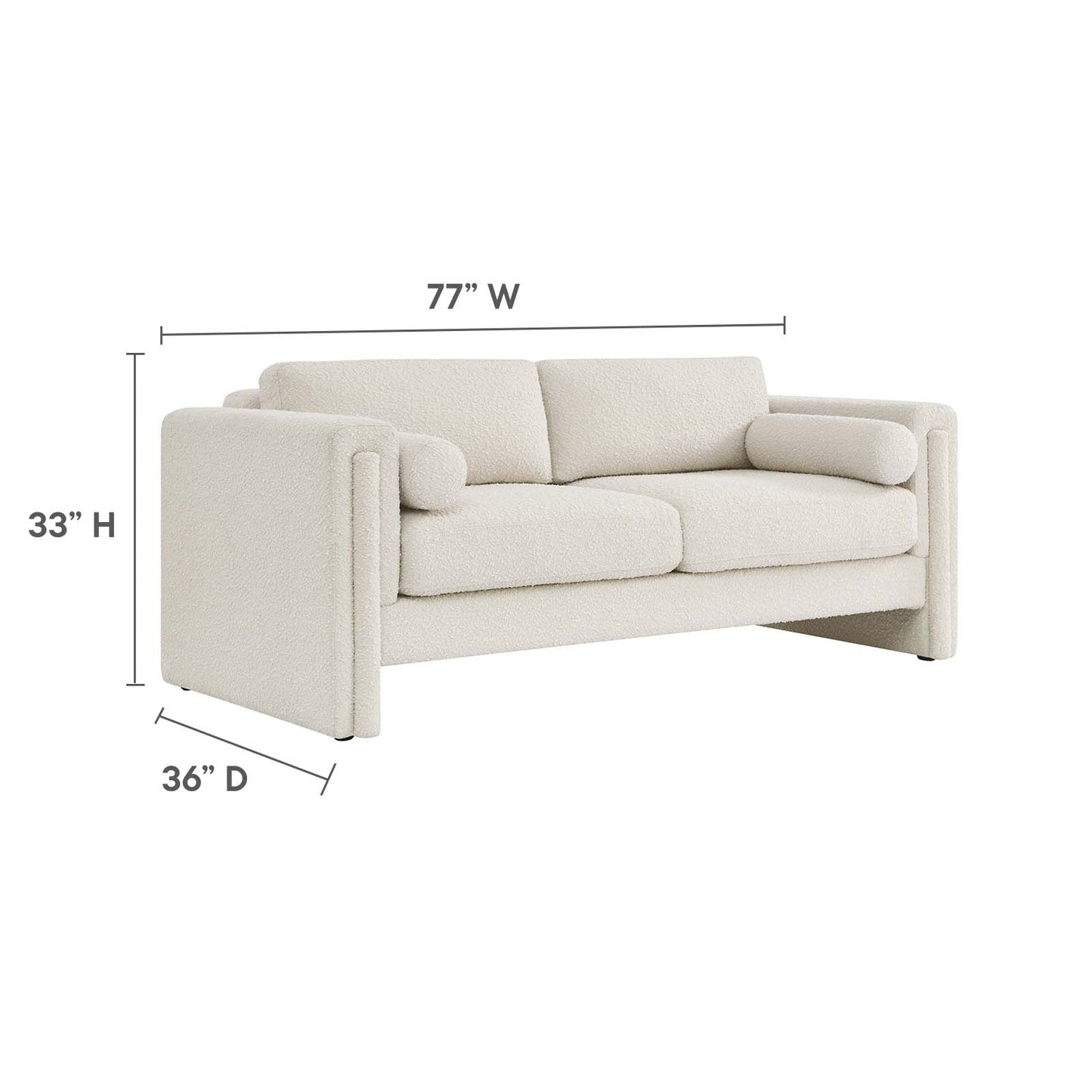 Visible Boucle Fabric Sofa by Modway