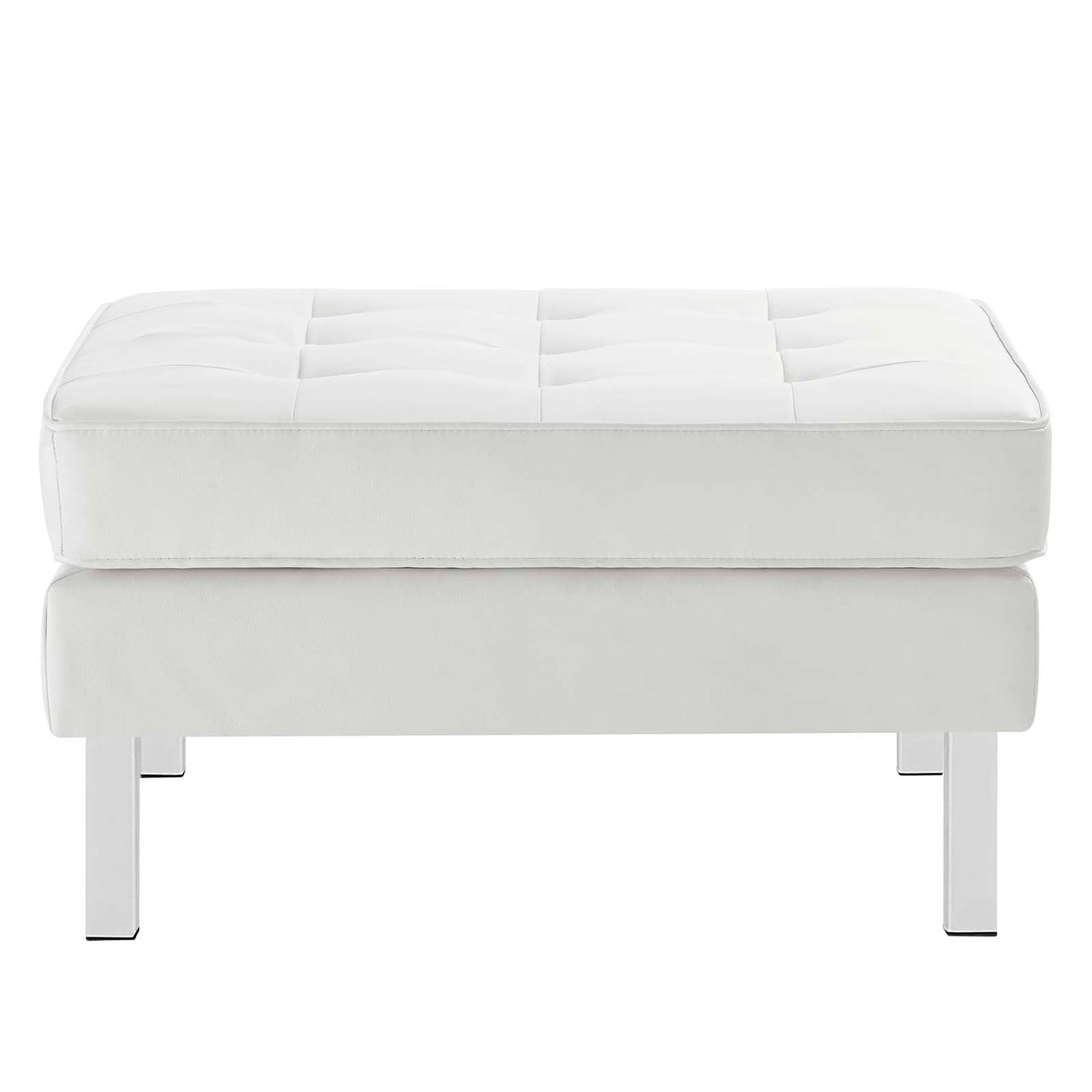Loft Tufted Vegan Leather Armchair and Ottoman Set by Modway