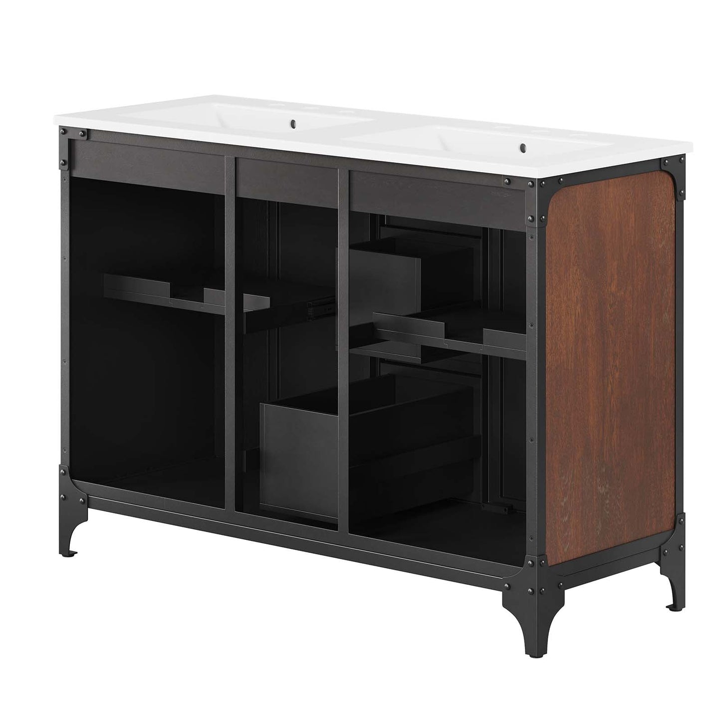 Steamforge 48" Double Sink Bathroom Vanity by Modway