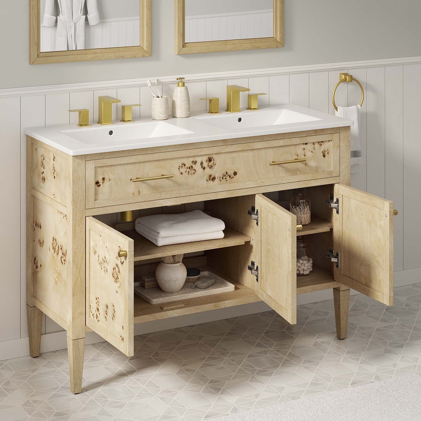 Elysian 48" Double Sink Bathroom Vanity by Modway