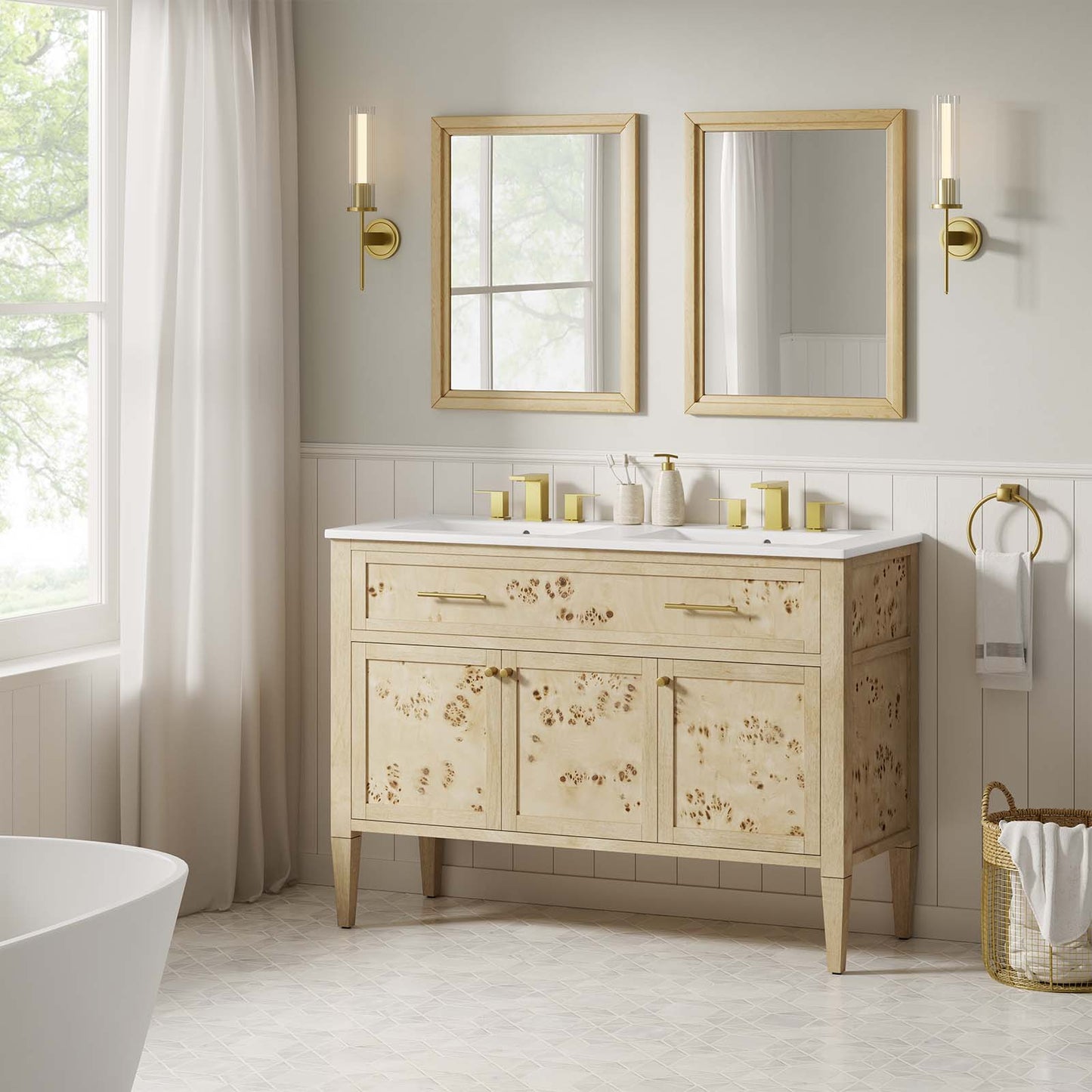 Elysian 48" Double Sink Bathroom Vanity by Modway