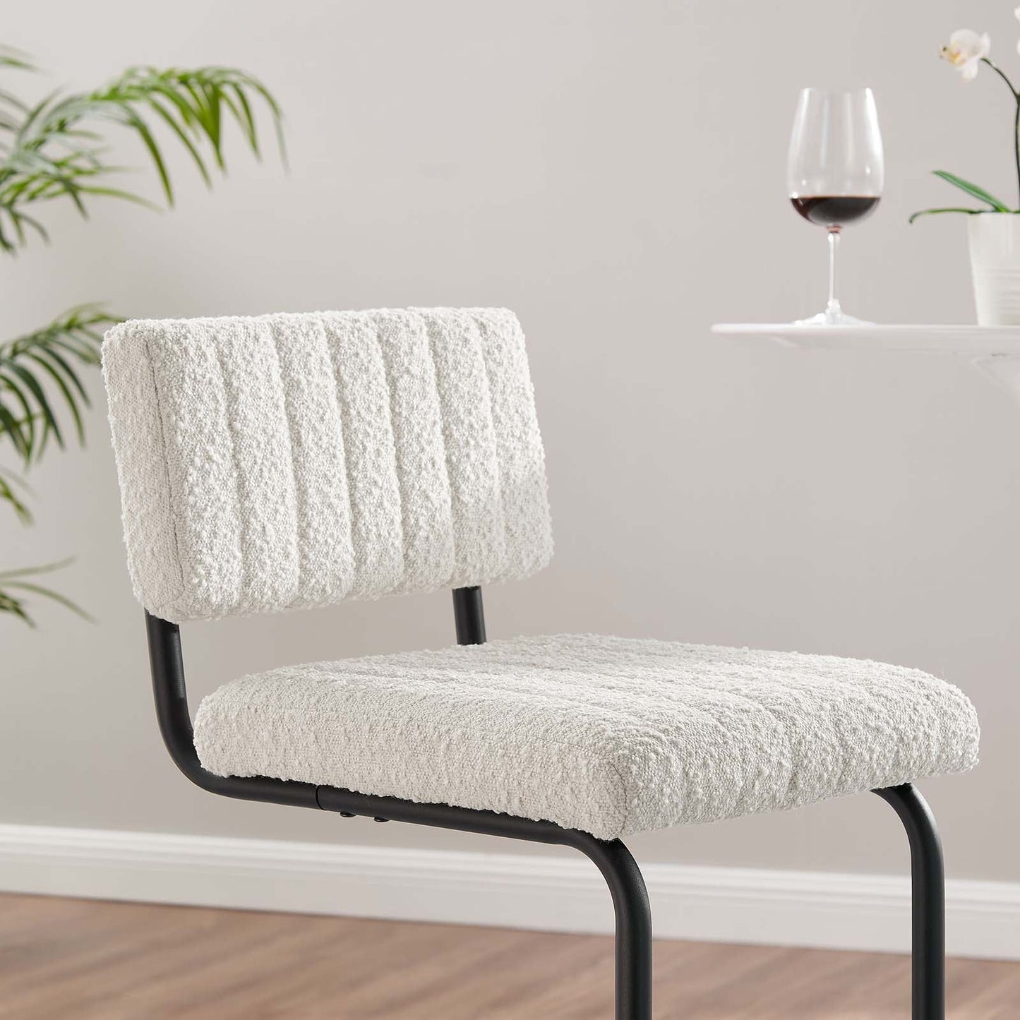 Parity Boucle Bar Stools Set of 2 by Modway