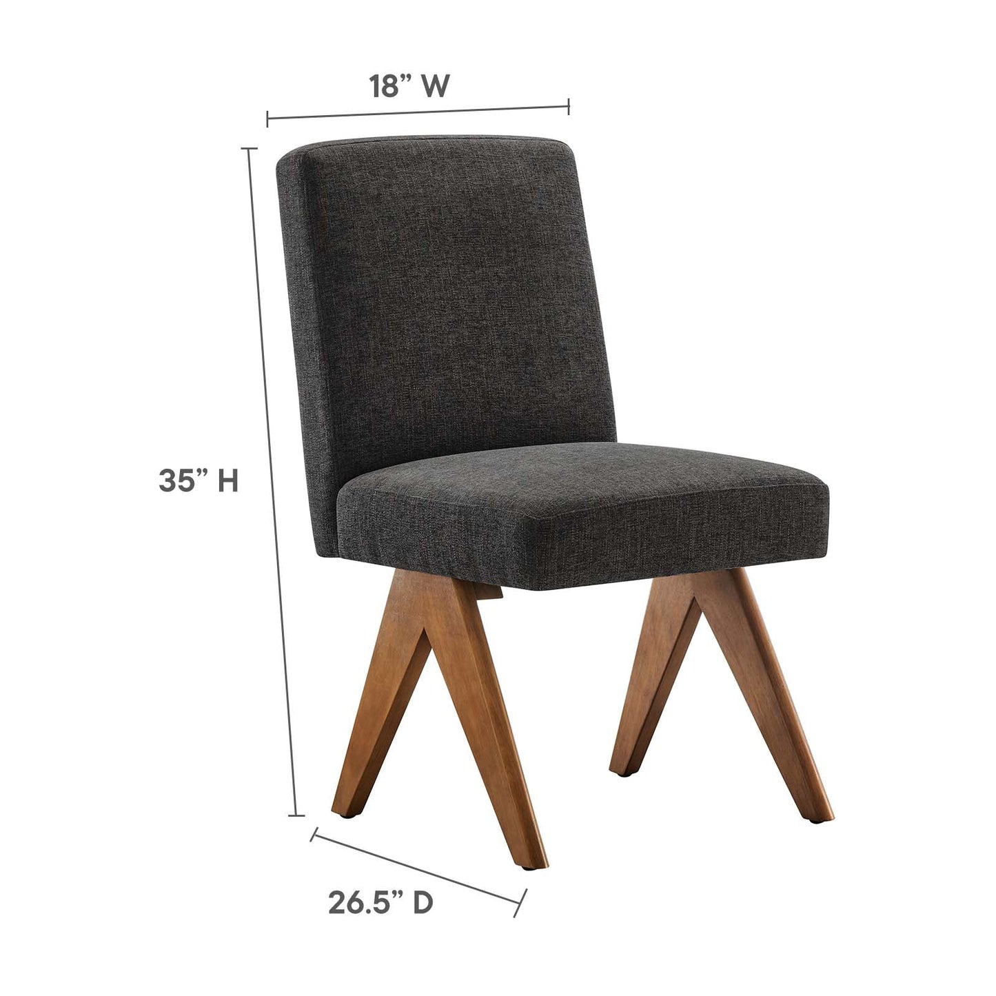 Lyra Fabric Dining Room Side Chair Set of 2 by Modway