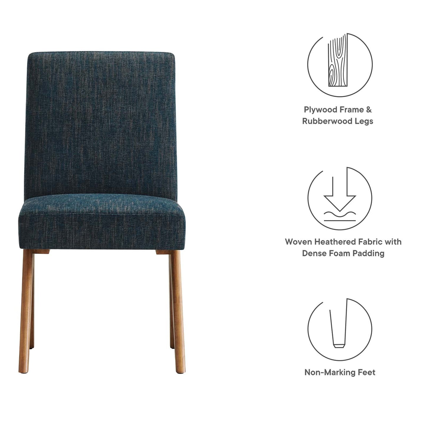 Lyra Fabric Dining Room Side Chair Set of 2 by Modway