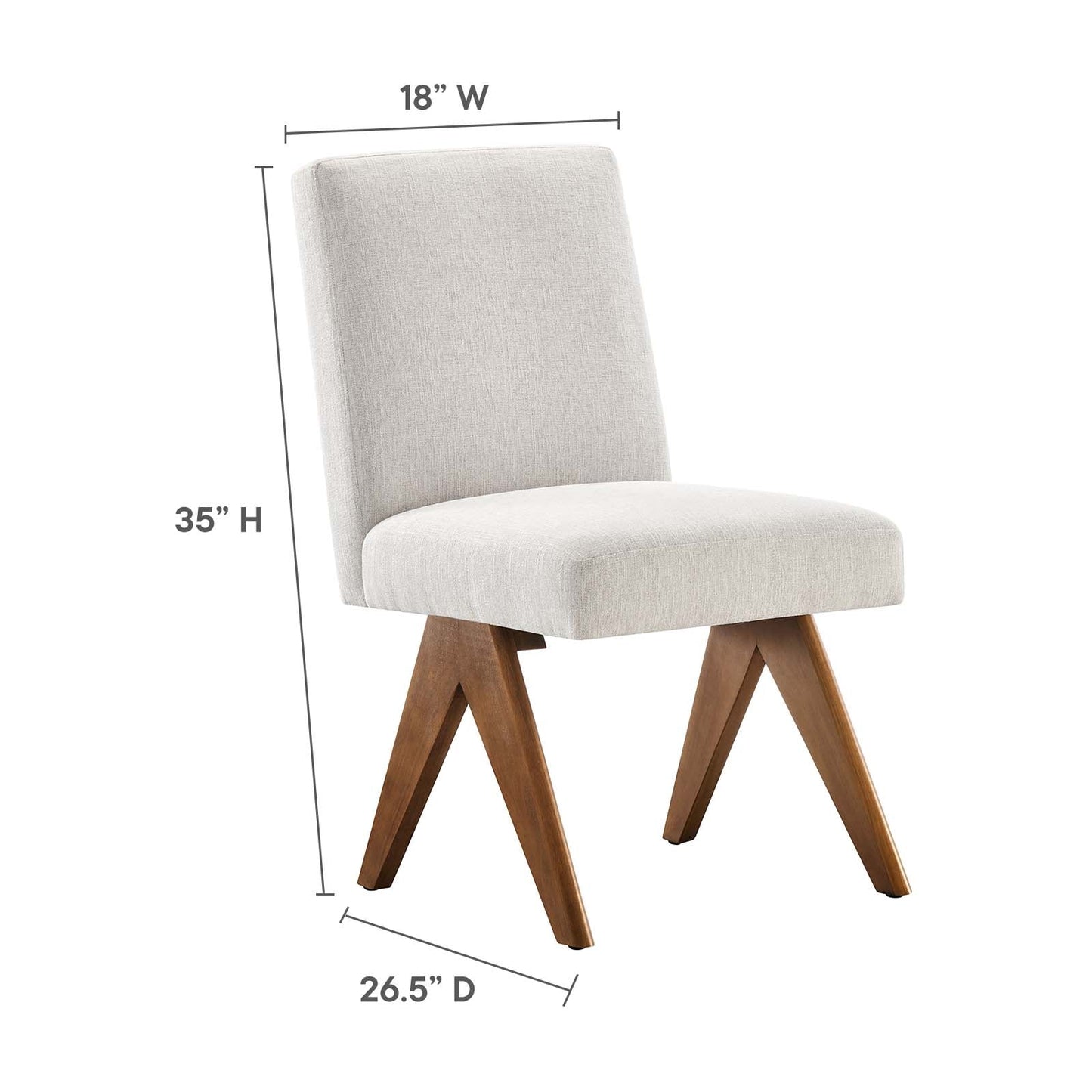 Lyra Fabric Dining Room Side Chair Set of 2 by Modway