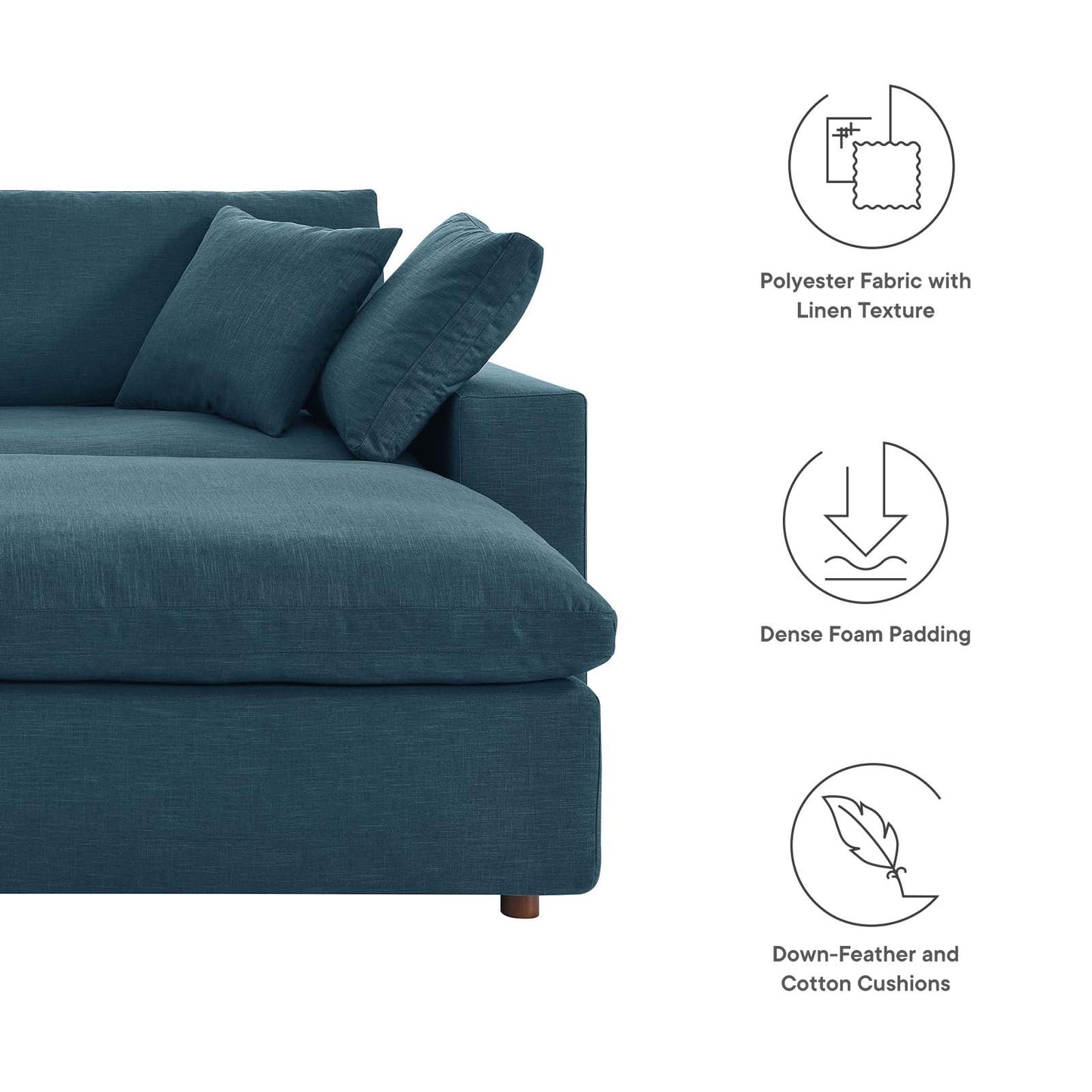 Commix Down Filled Overstuffed Sectional Sofa by Modway