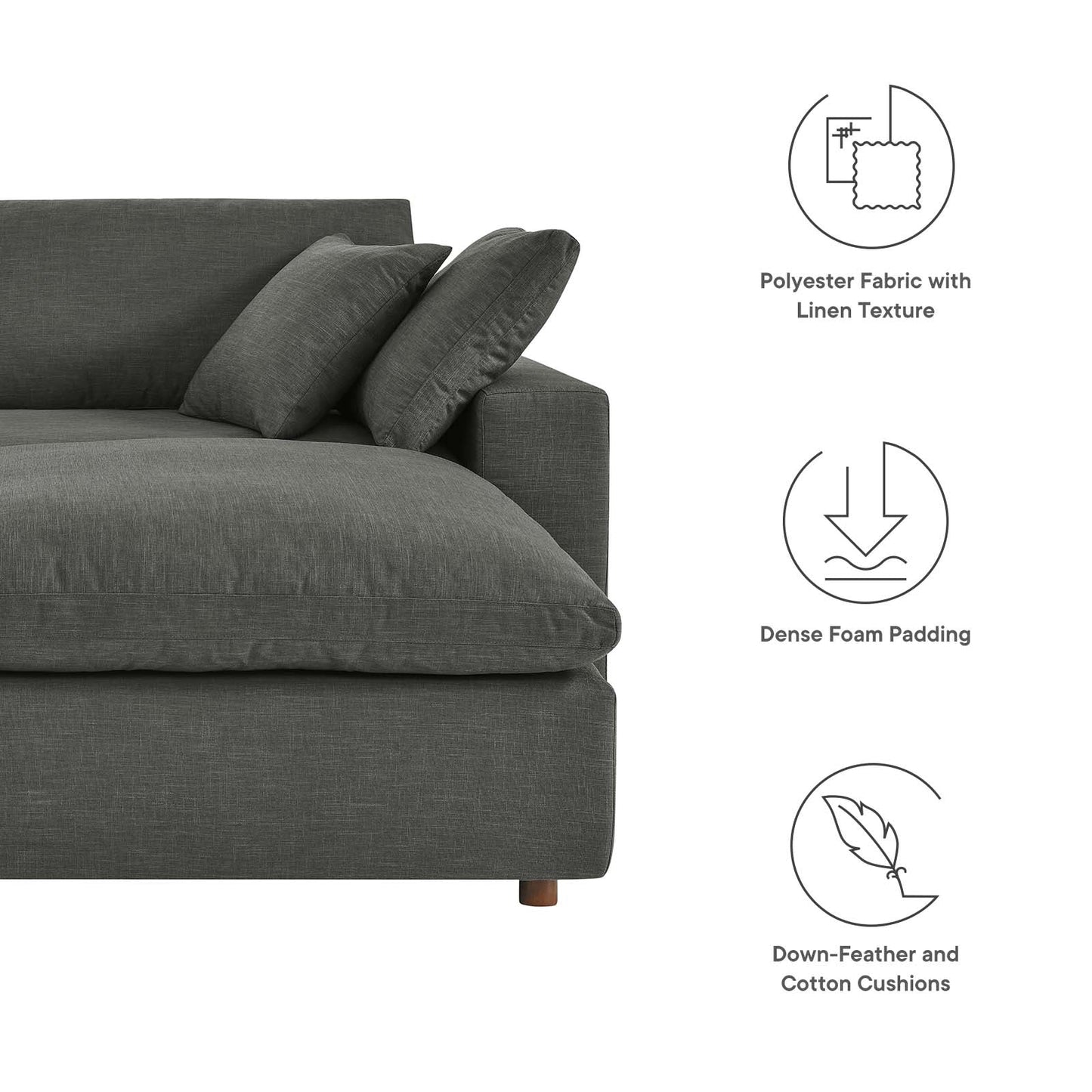 Commix Down Filled Overstuffed Sectional Sofa by Modway