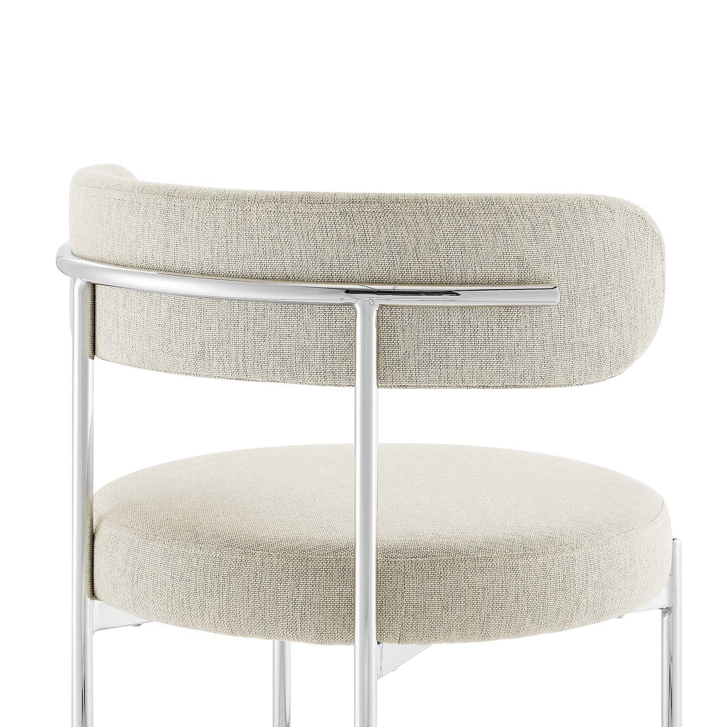 Albie Fabric Dining Chairs Set of 2 by Modway