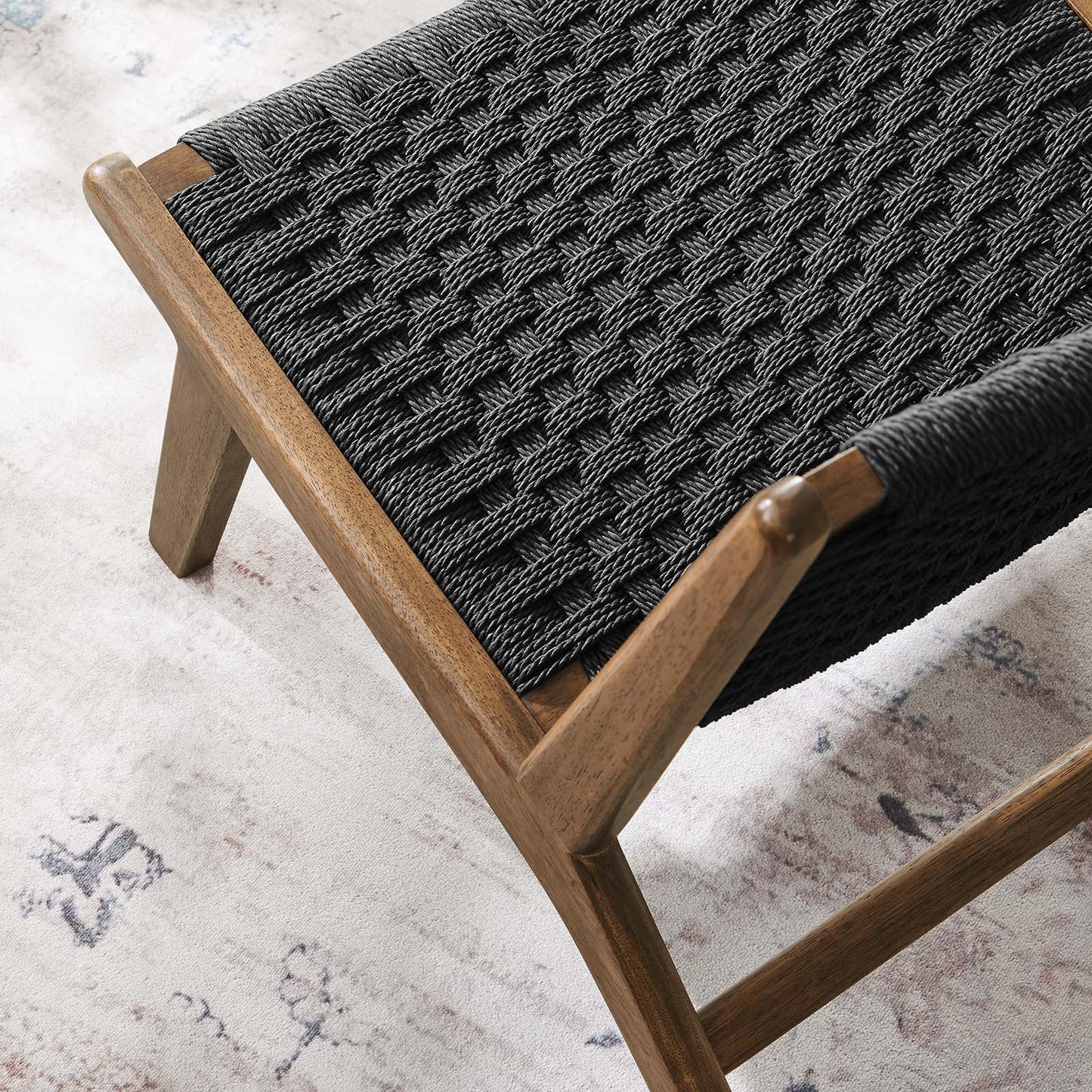 Saoirse Woven Rope Wood Accent Lounge Chair by Modway