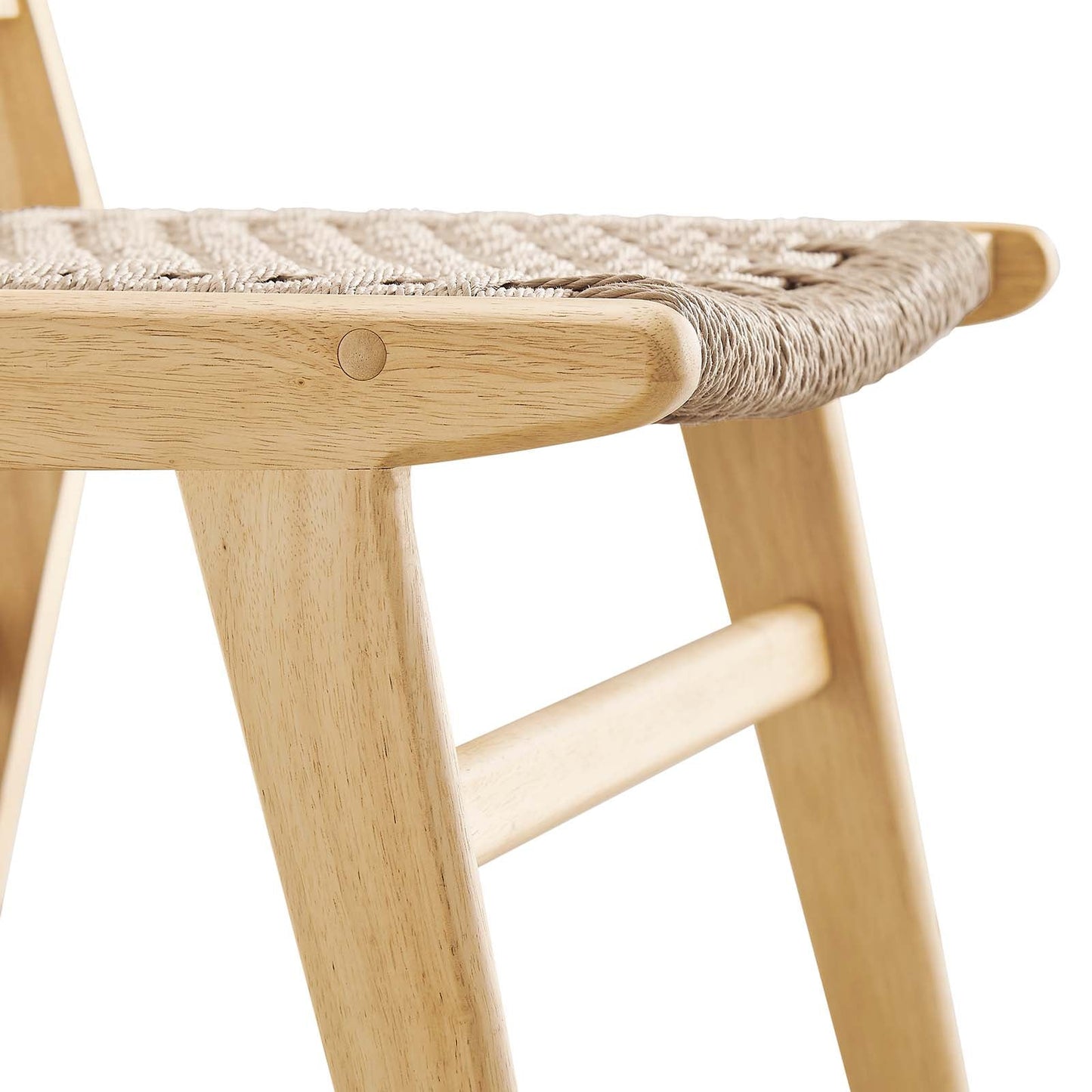Saoirse Woven Rope Wood Dining Side Chair Set of 2 by Modway