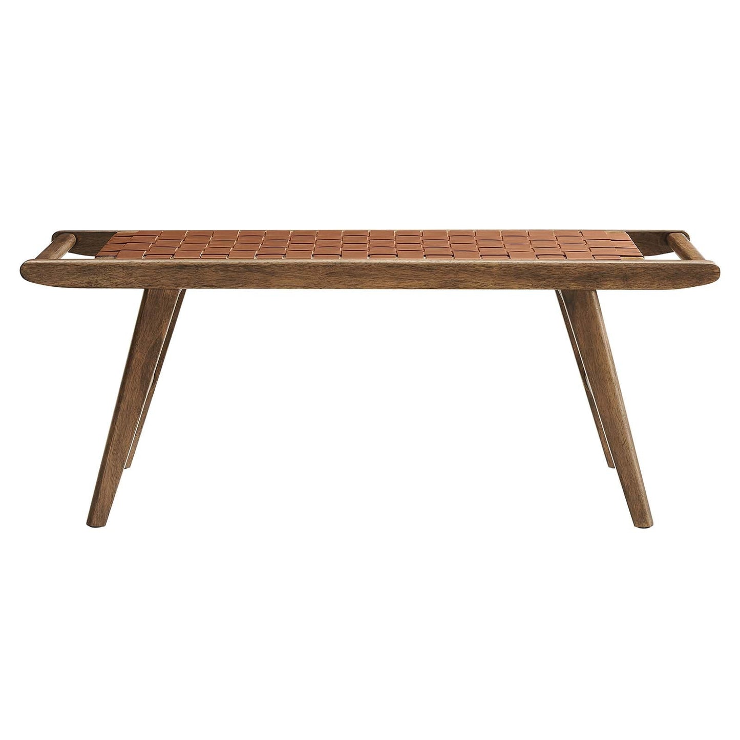 Saoirse 47" Faux Leather Wood Bench by Modway