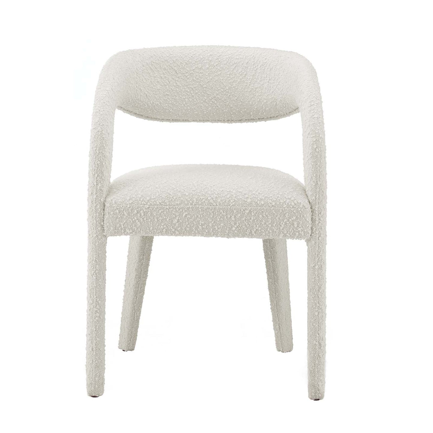 Pinnacle Boucle Upholstered Dining Chair Set of 2 by Modway