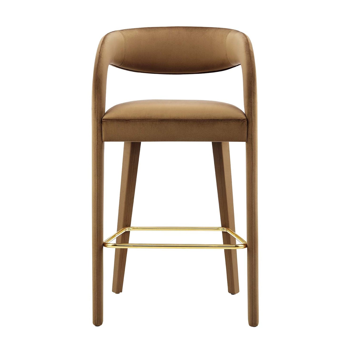 Pinnacle Performance Velvet Bar Stool Set of 2 by Modway