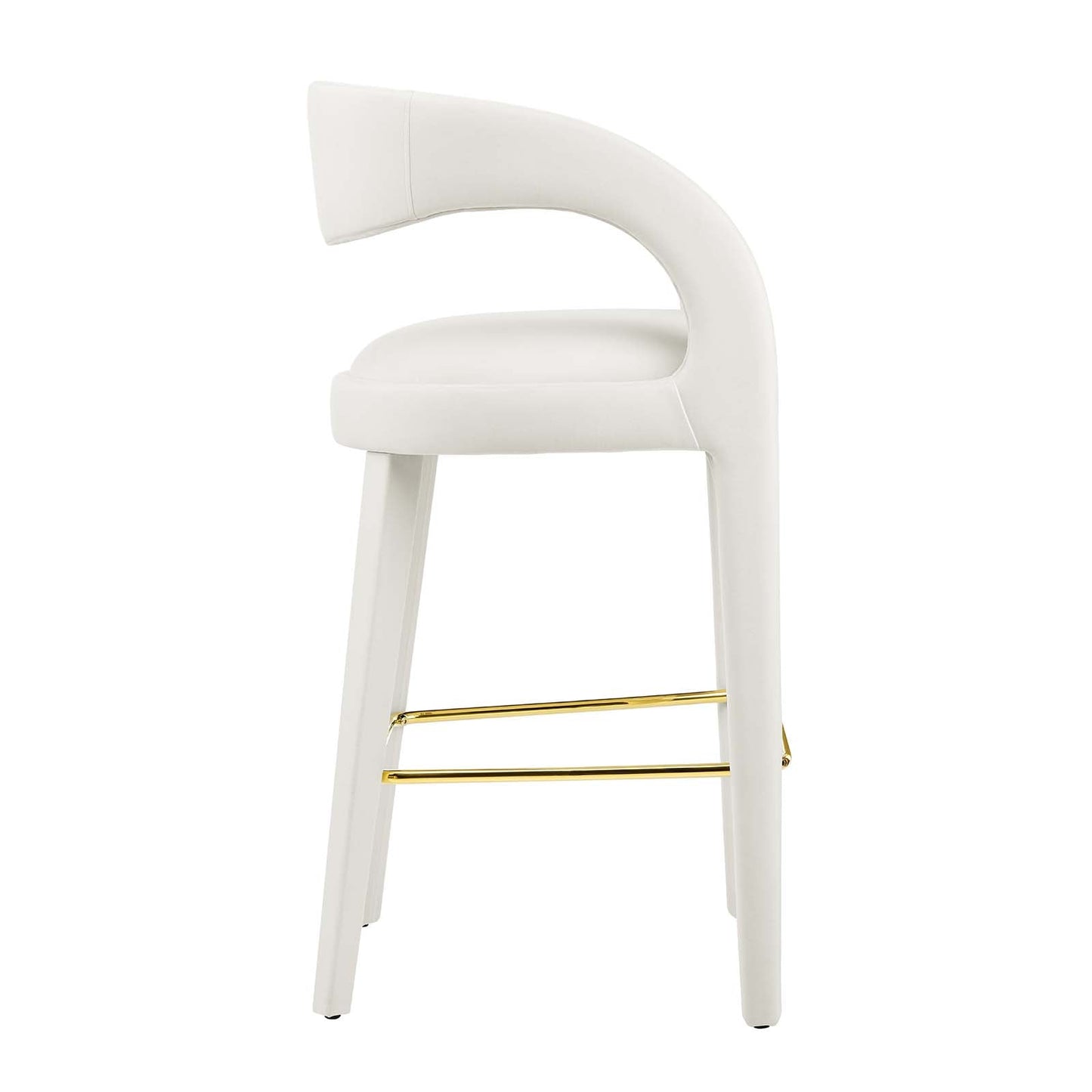 Pinnacle Performance Velvet Bar Stool Set of 2 by Modway