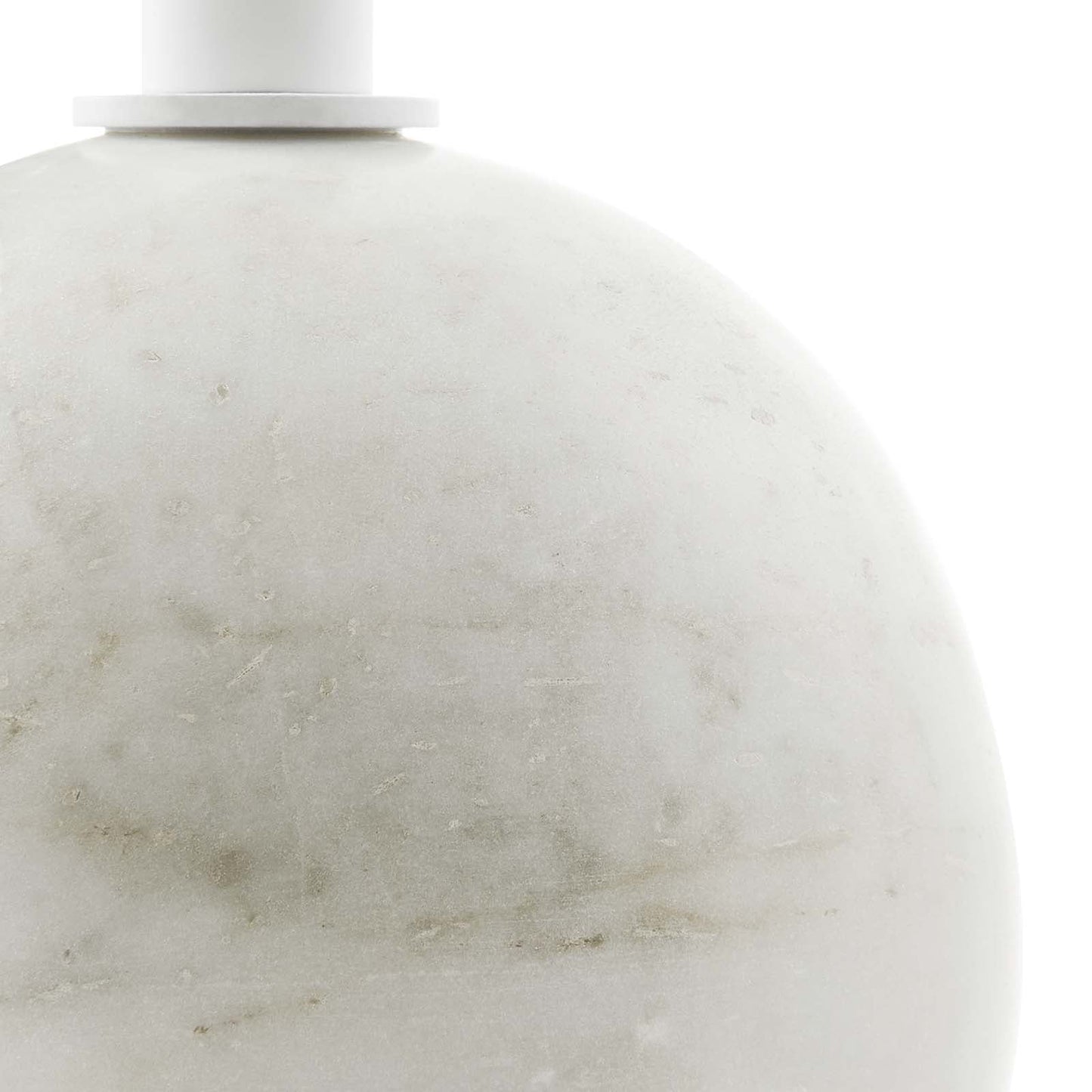 Aliza Round White Marble Side Table by Modway