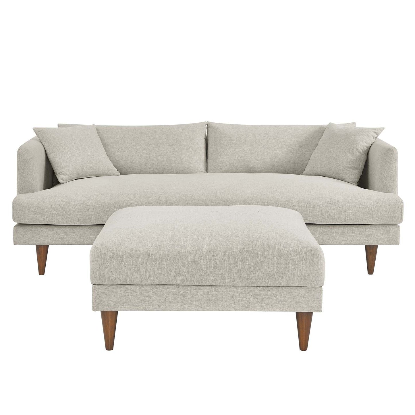 Zoya Down Filled Overstuffed Sofa and Ottoman Set by Modway